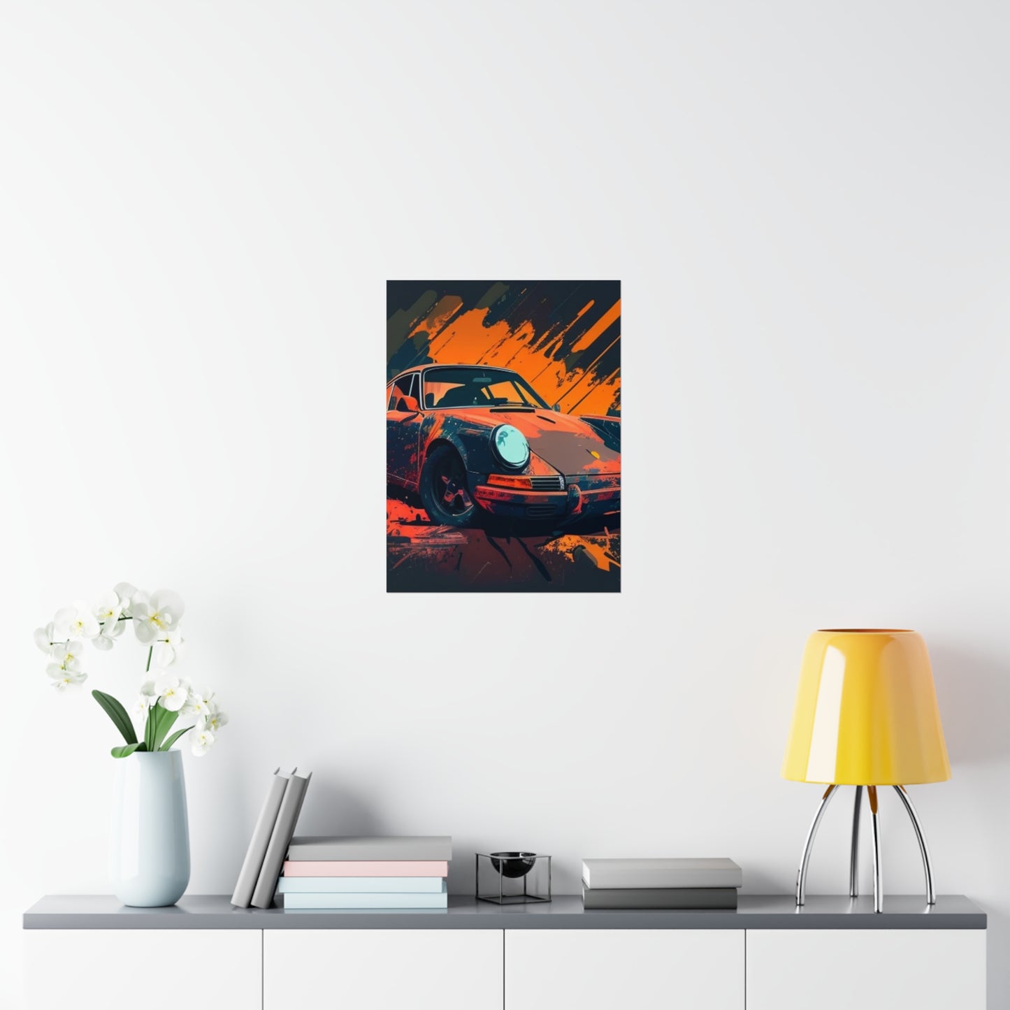 Premium Matte Vertical Posters Porsche Abstract 3