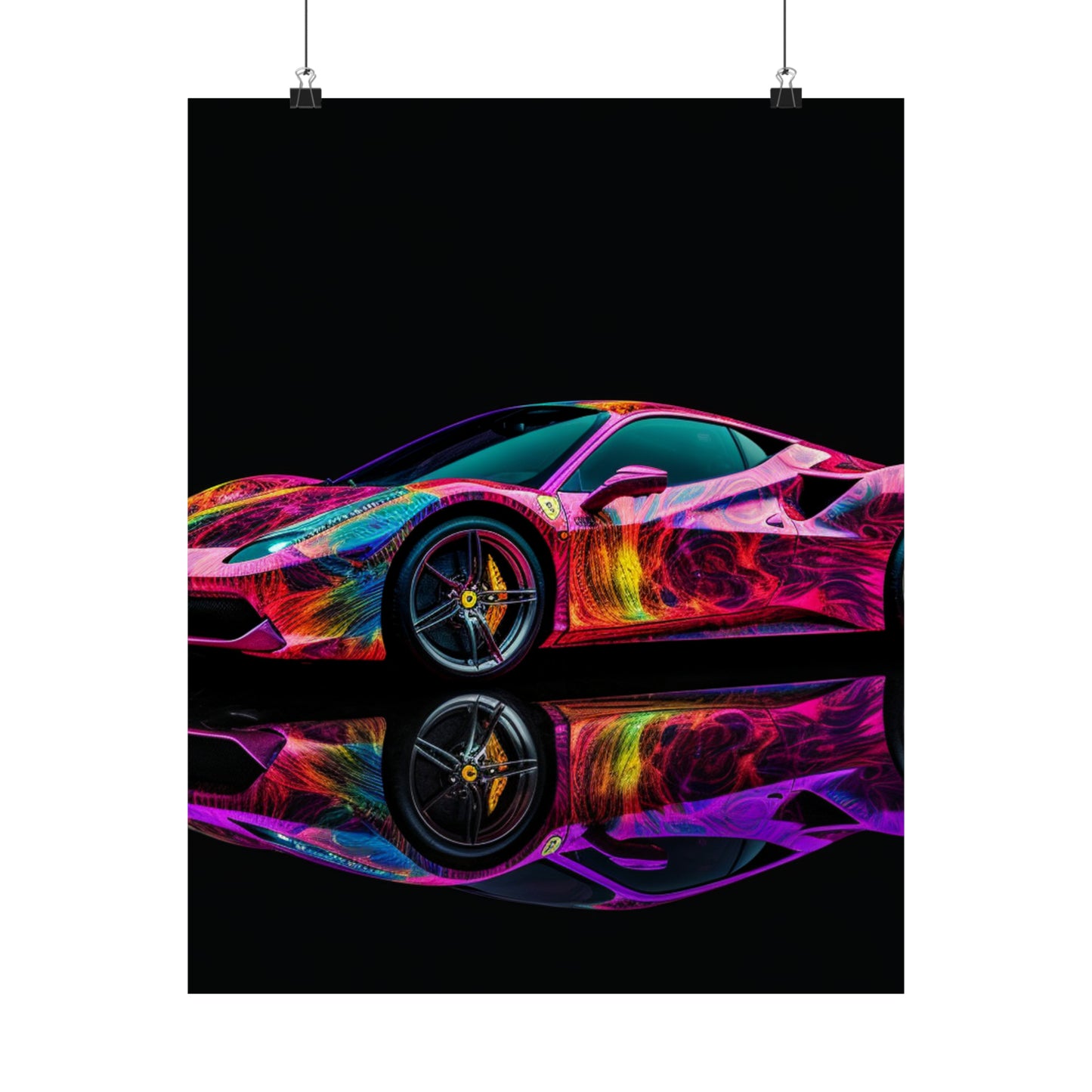 Premium Matte Vertical Posters Ferrari Color 4