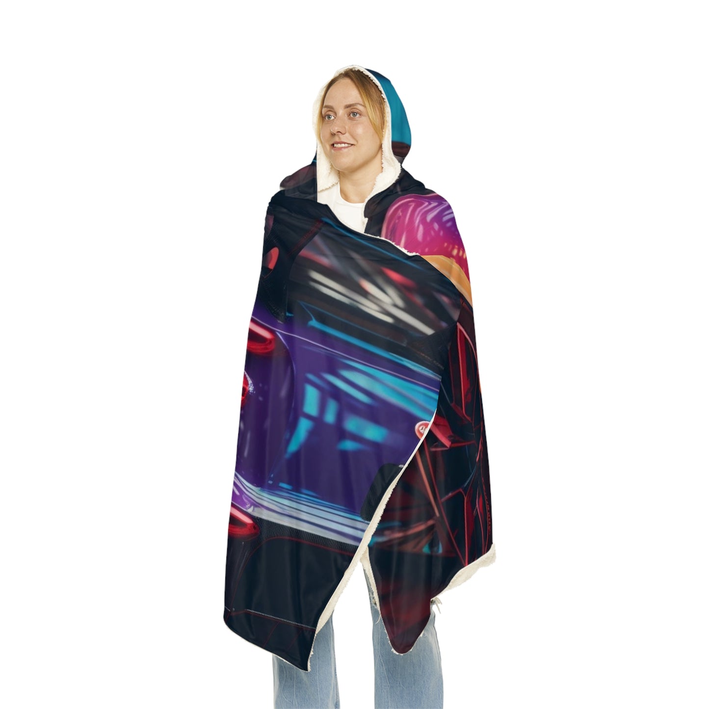 Snuggle Hooded Blanket Hyper Bugatti Neon Chiron 3