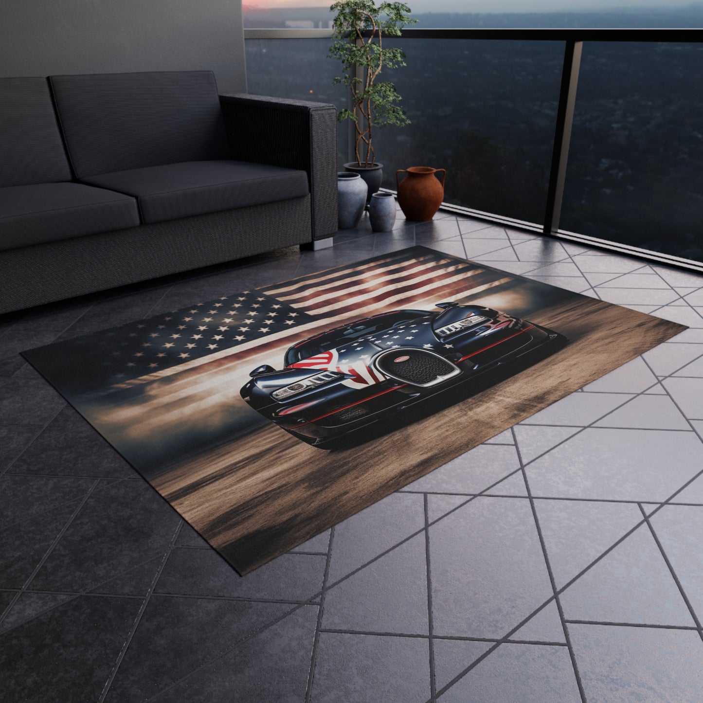 Outdoor Rug  Bugatti American Flag 2