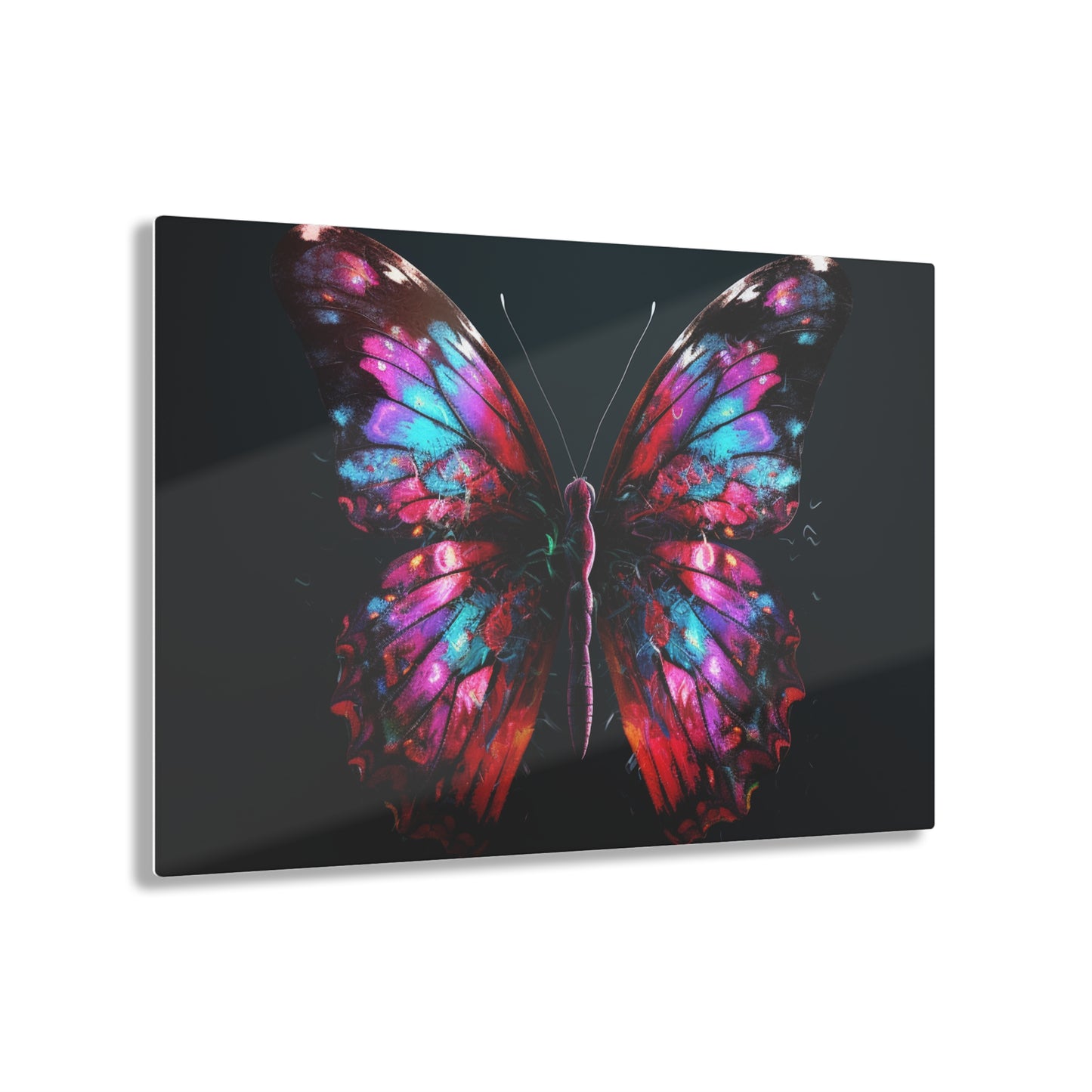 Acrylic Prints Hyper Colorful Butterfly Macro 3