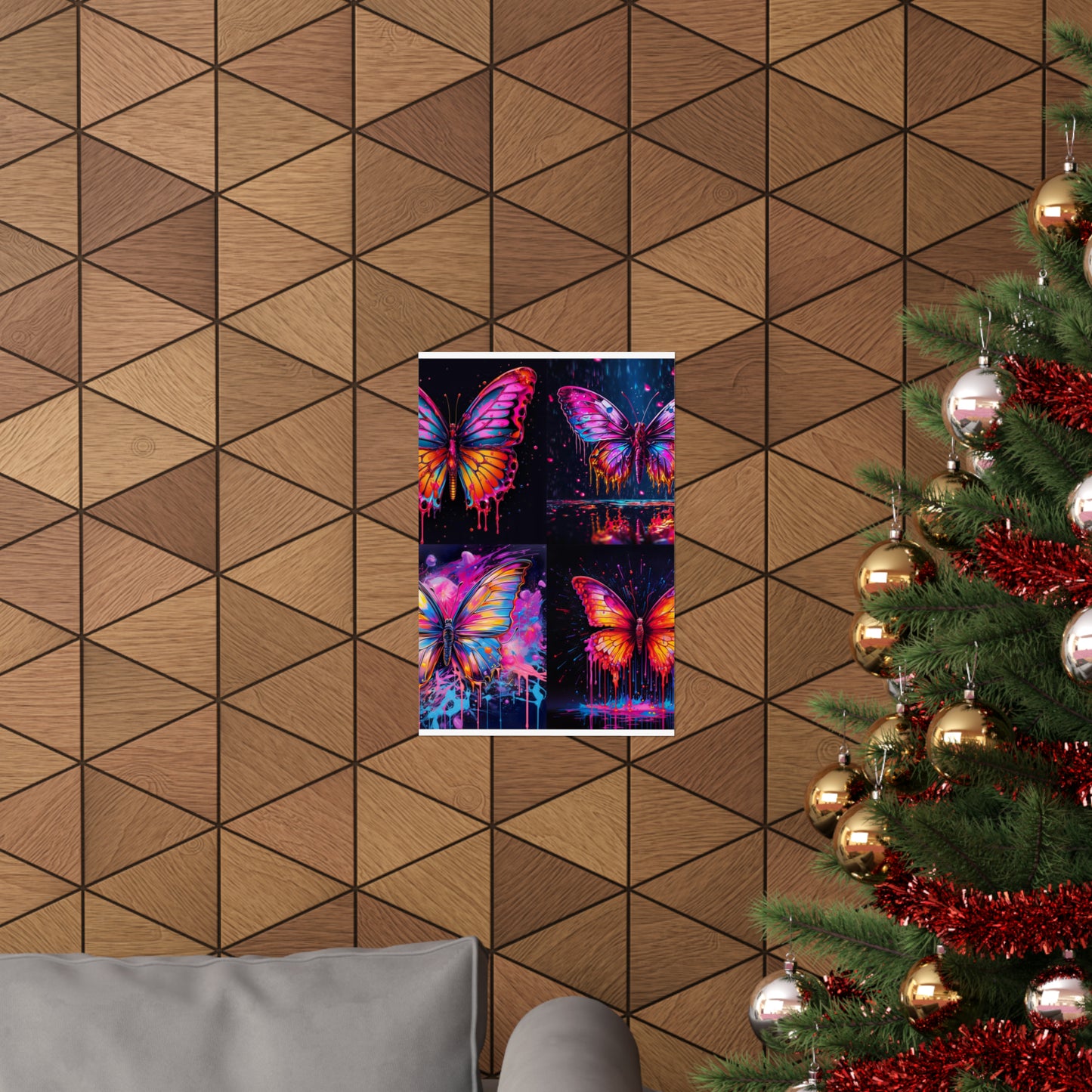 Premium Matte Vertical Posters Pink Butterfly Flair 5