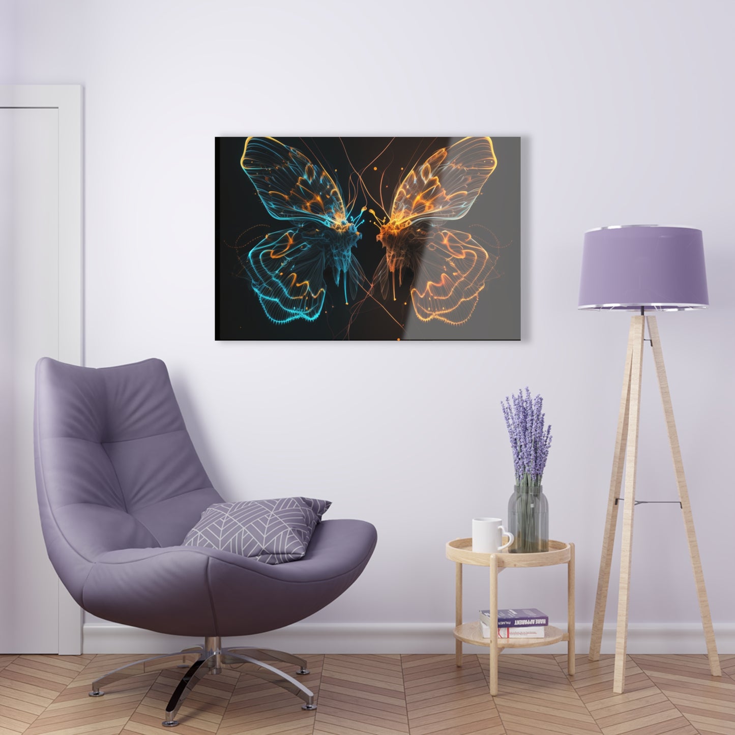 Acrylic Prints Neon Glo Butterfly 1