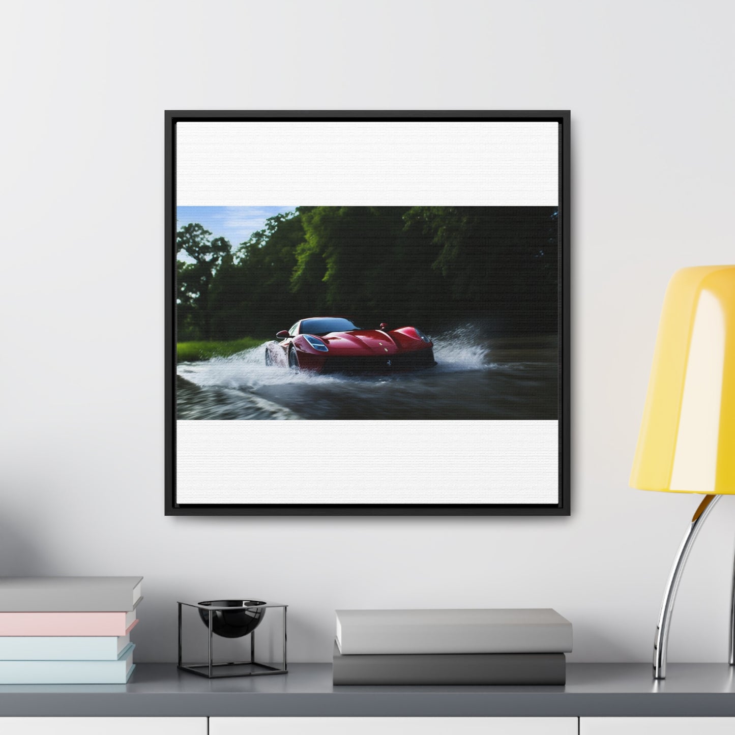 Gallery Canvas Wraps, Square Frame Water Ferrari Splash 1