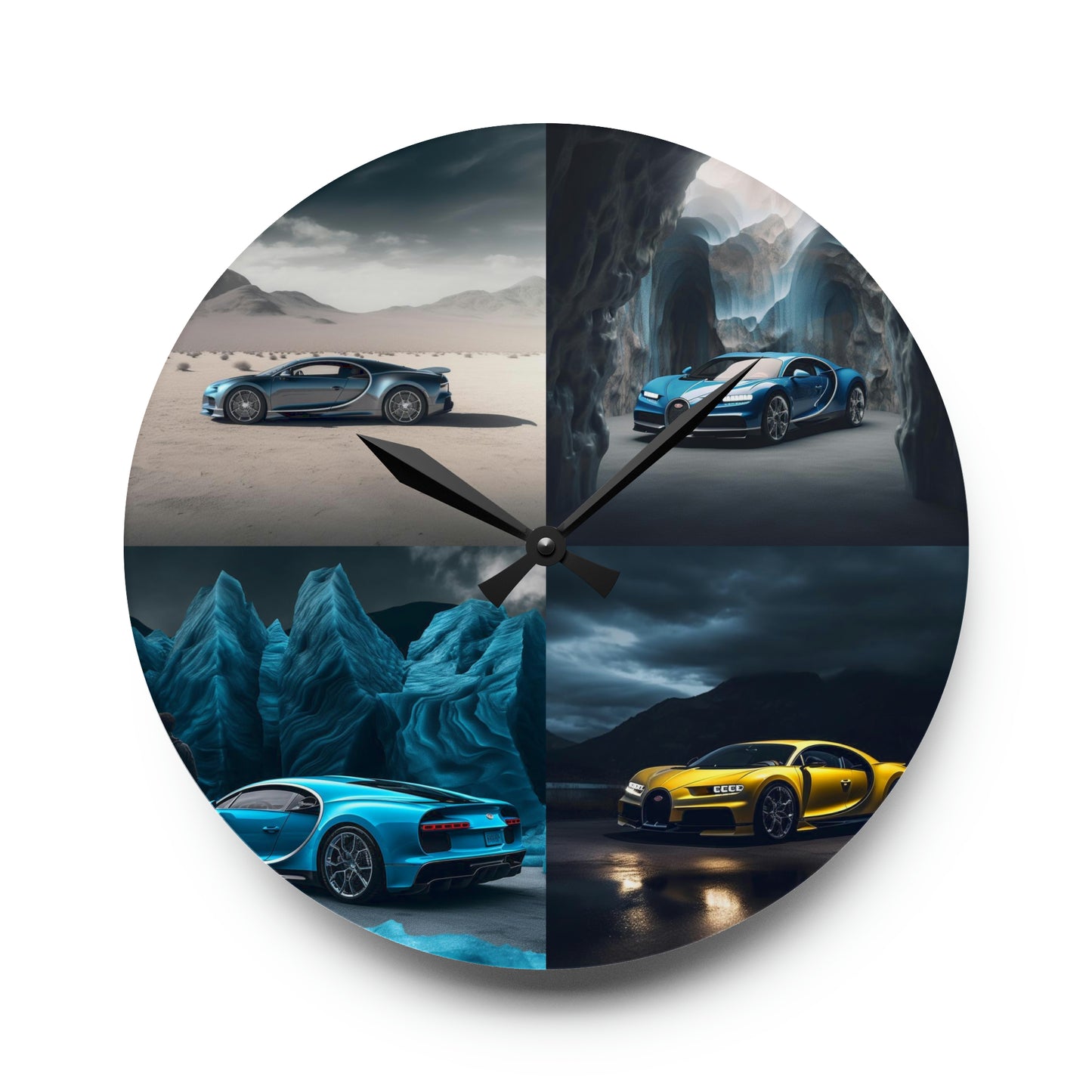 Acrylic Wall Clock Bugatti Real Look 5