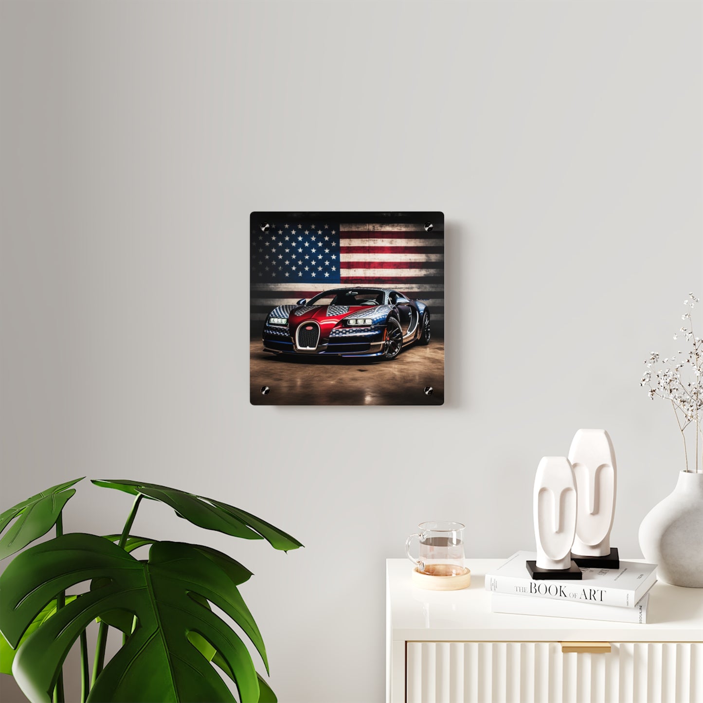 Acrylic Wall Art Panels Bugatti American Flag 1