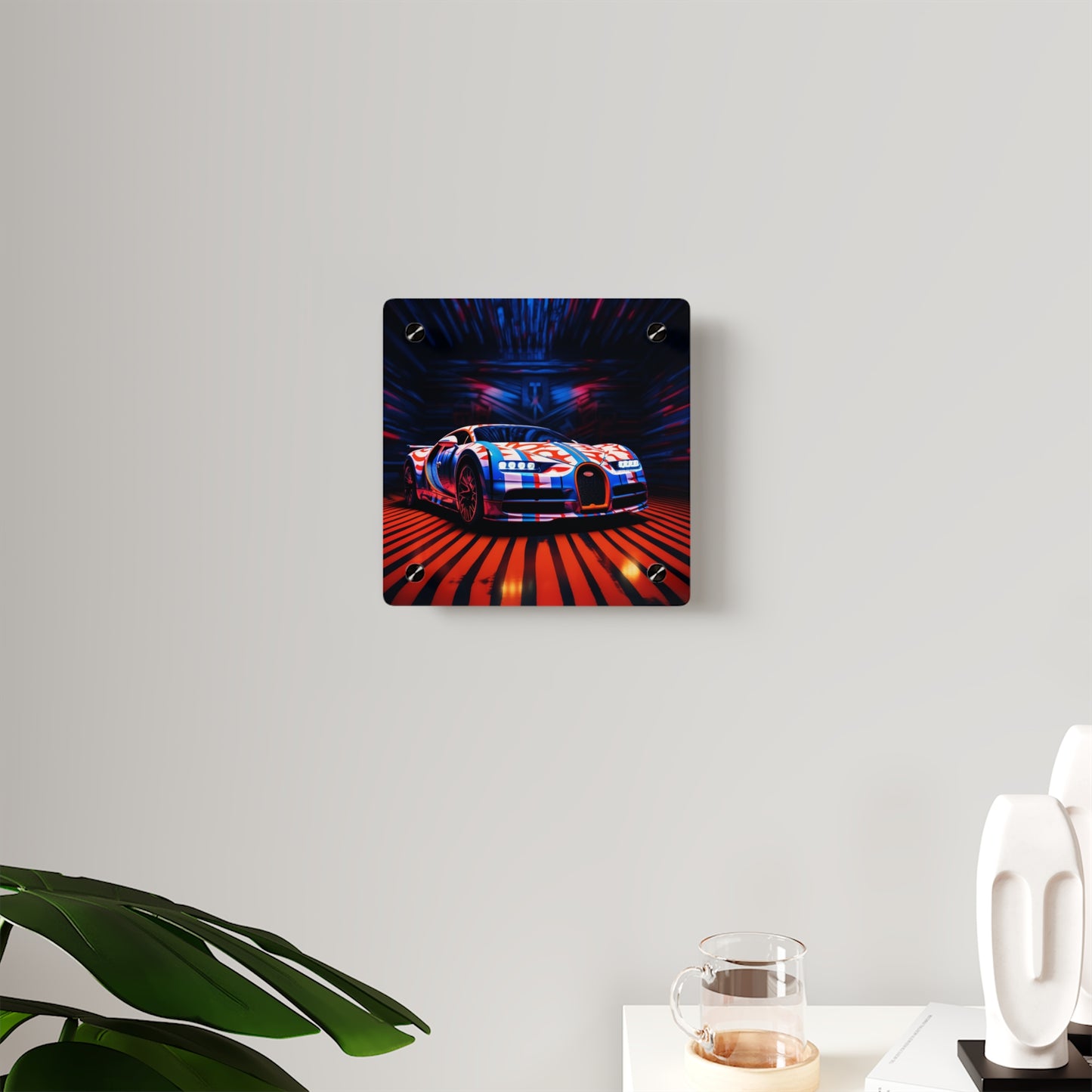 Acrylic Wall Art Panels Macro Bugatti American Flag 1