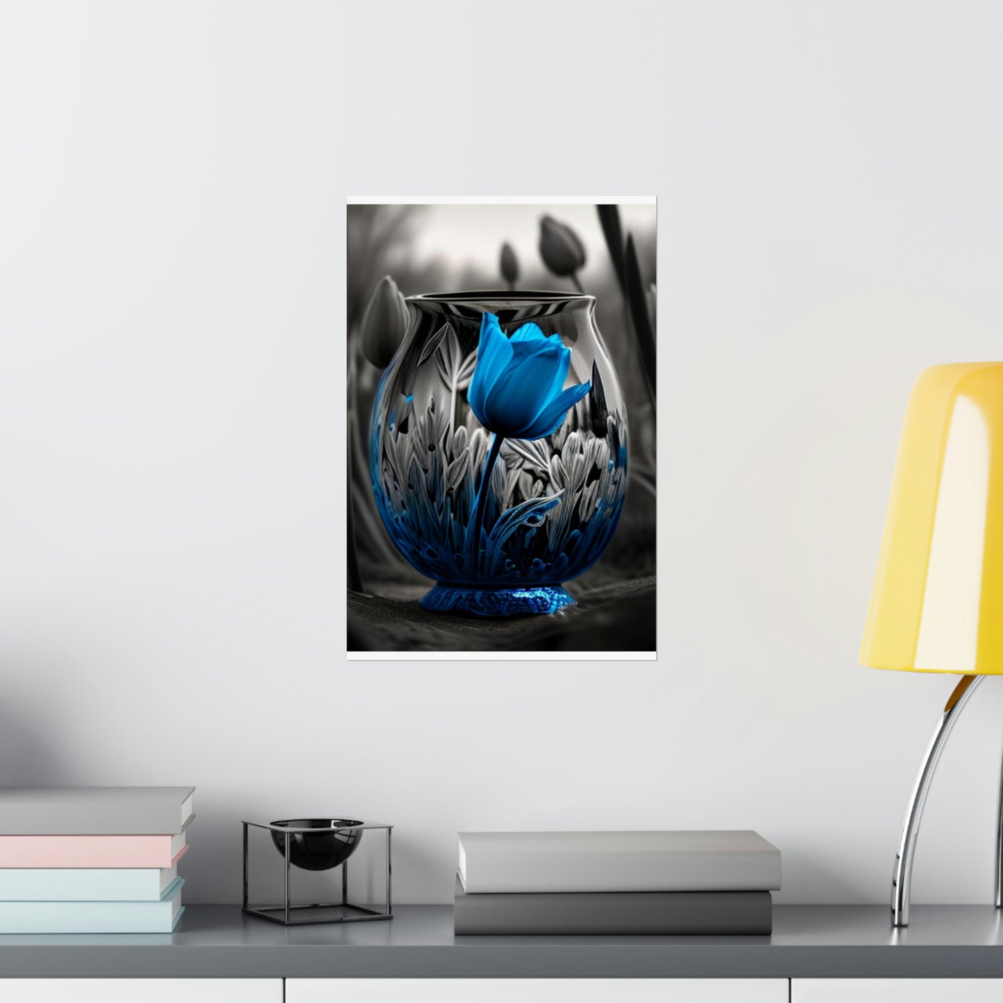 Premium Matte Vertical Posters Tulip Blue 1