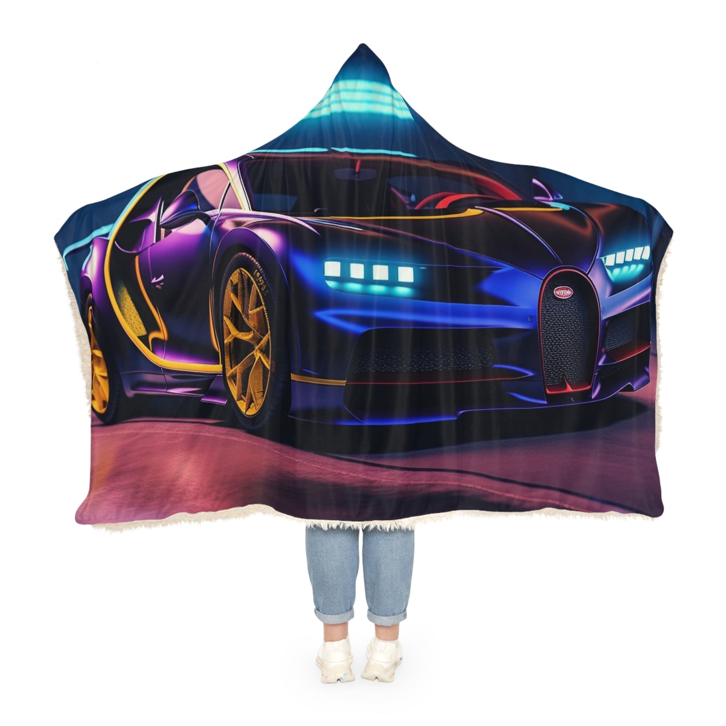 Snuggle Hooded Blanket Hyper Bugatti Neon Chiron 4