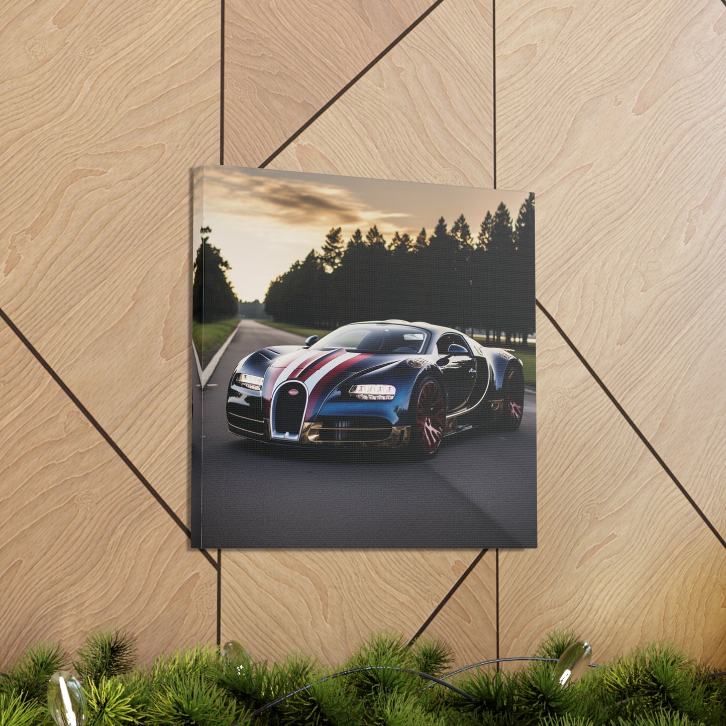 Canvas Gallery Wraps Bugatti Flag American 1