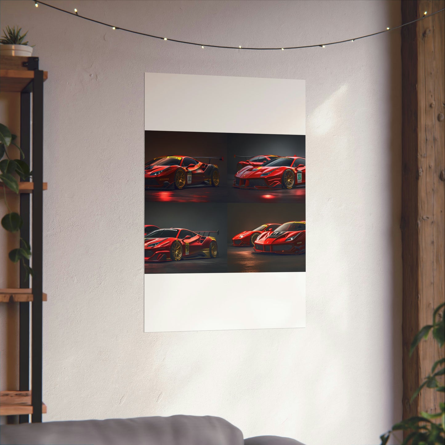 Premium Matte Vertical Posters Ferrari Red 5