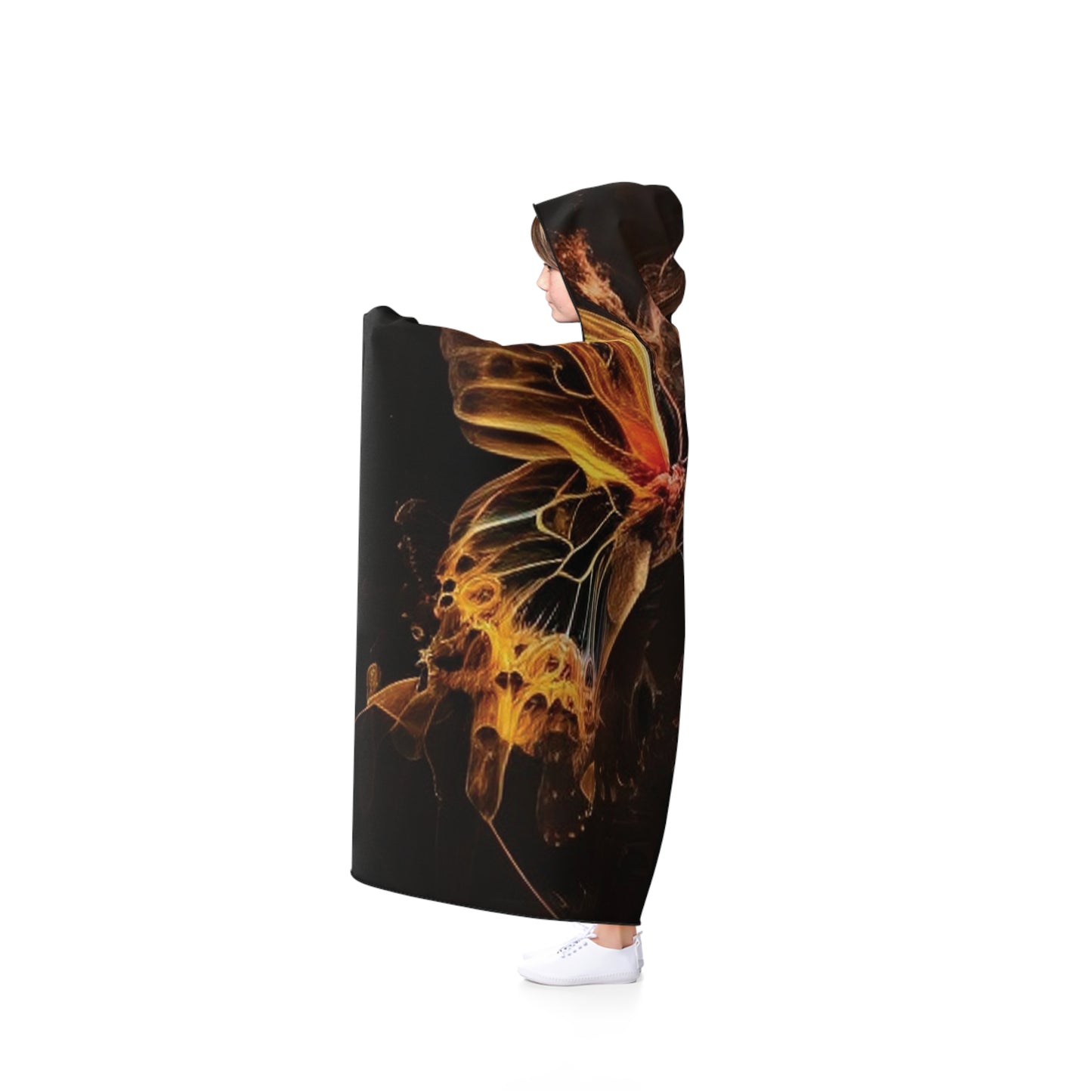 Hooded Blanket Kiss Neon Butterfly 3