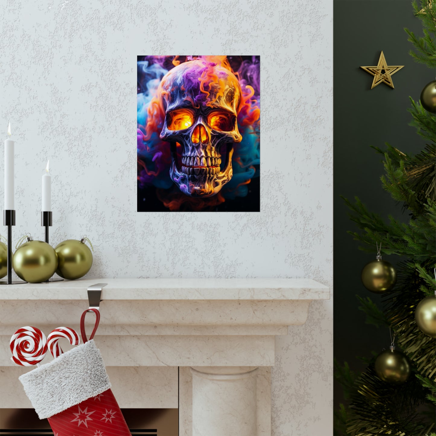 Premium Matte Vertical Posters Macro Skull 2