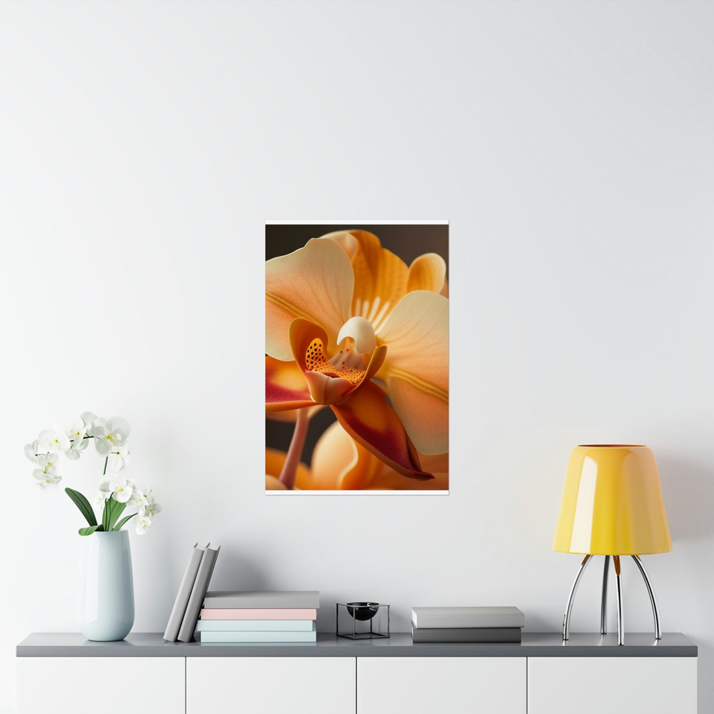 Premium Matte Vertical Posters Orange Orchid 3