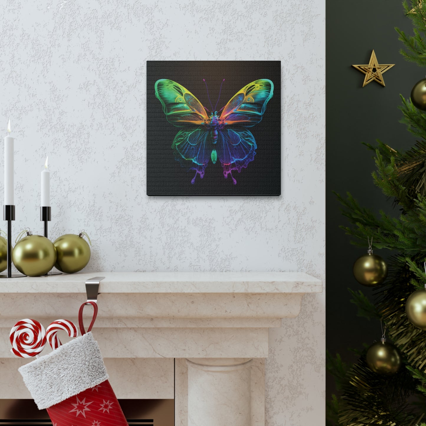 Canvas Gallery Wraps Raw Hyper Color Butterfly 3