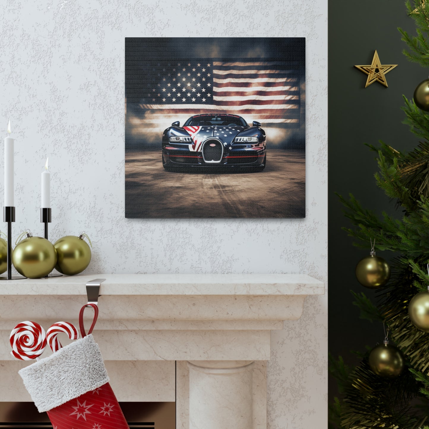 Canvas Gallery Wraps Bugatti American Flag 2