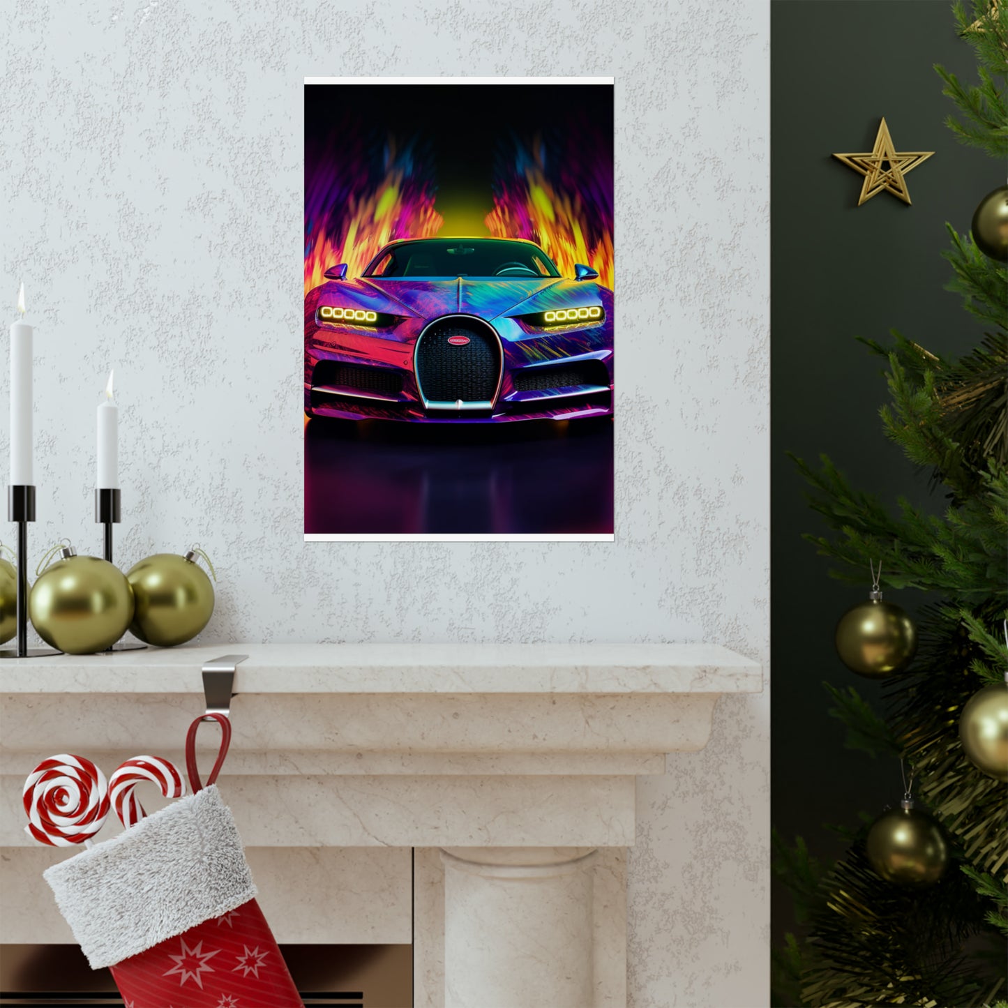 Premium Matte Vertical Posters Florescent Bugatti Flair 3