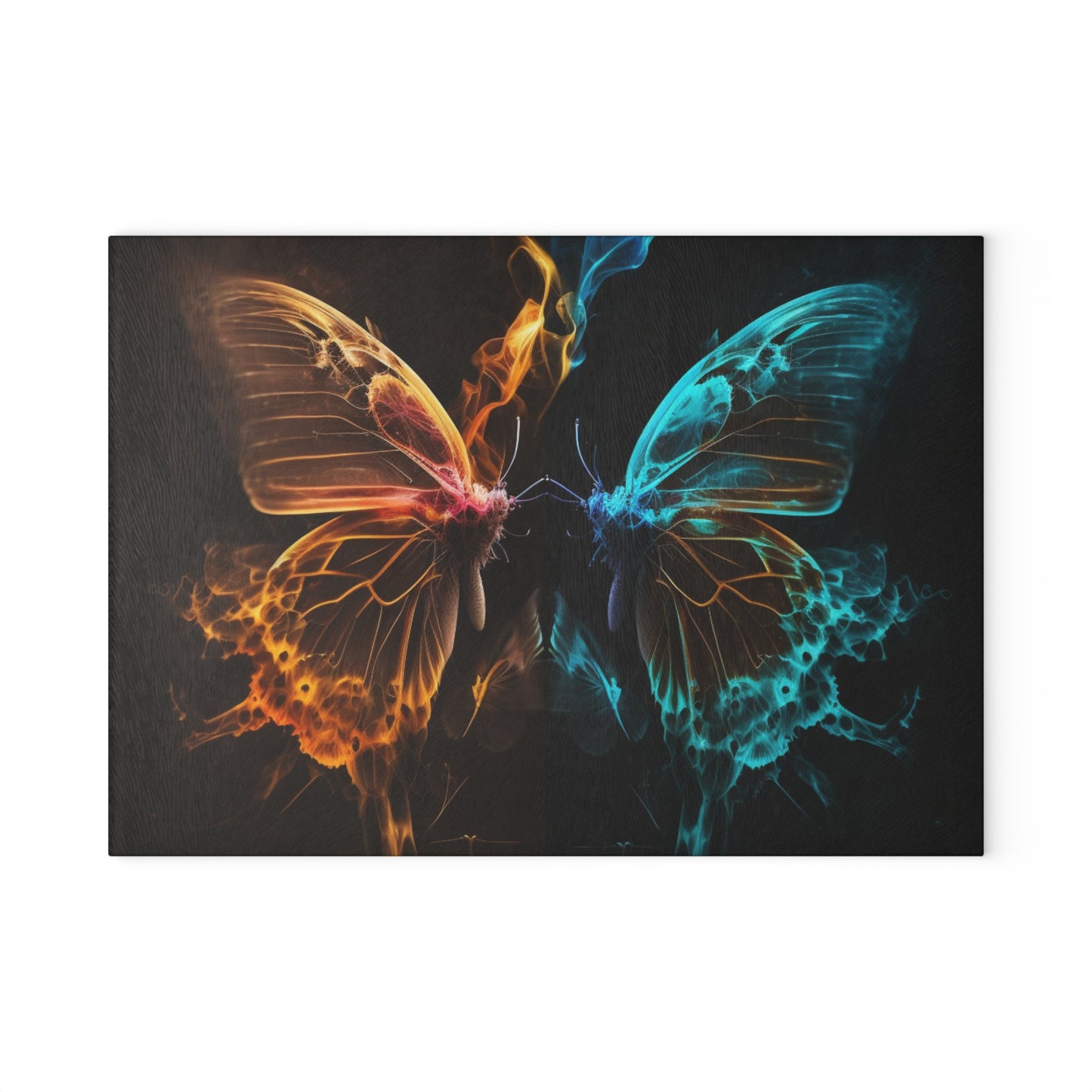 Glass Cutting Board Kiss Neon Butterfly 10