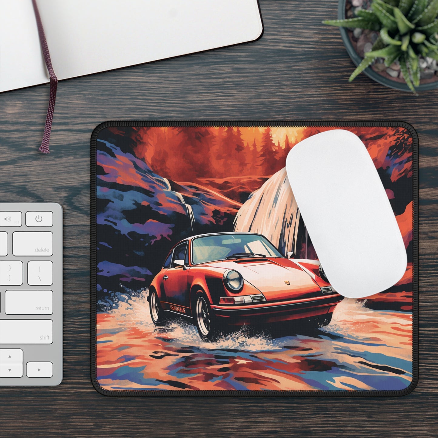 Gaming Mouse Pad  American Flag Porsche Abstract 4