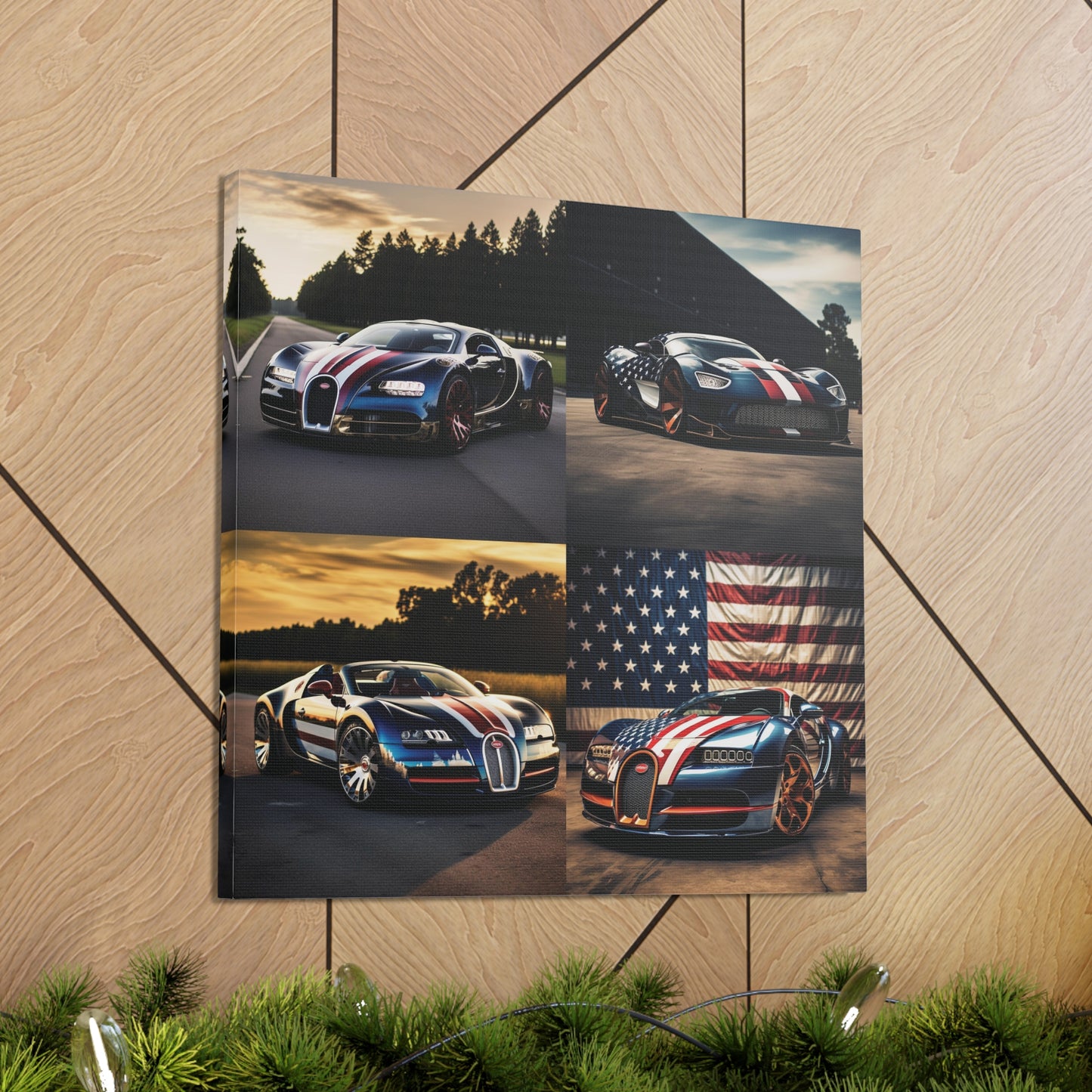 Canvas Gallery Wraps Bugatti Flag American 5