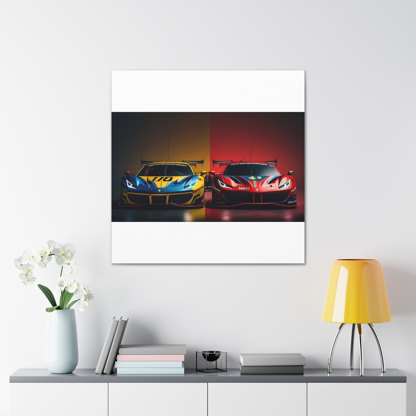 Canvas Gallery Wraps Ferrari Red Blue 3