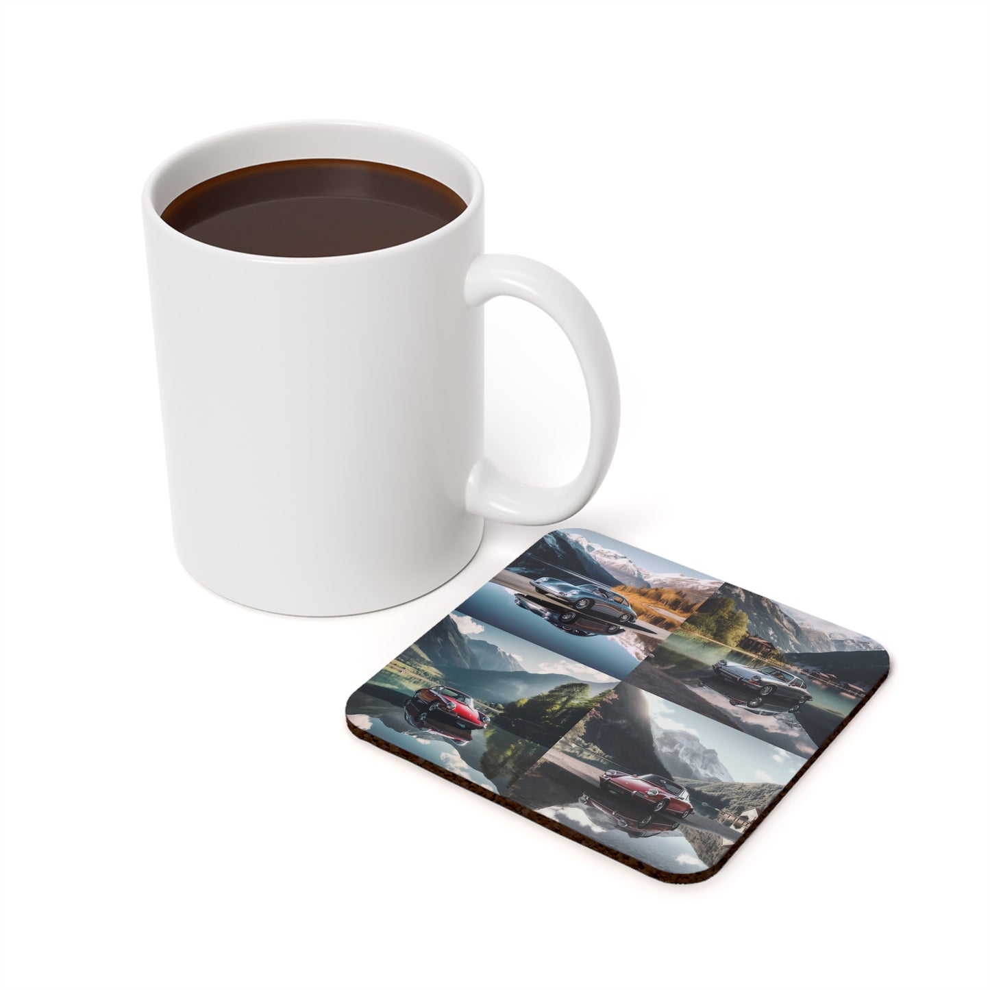 Cork Back Coaster Porsche Lake 5