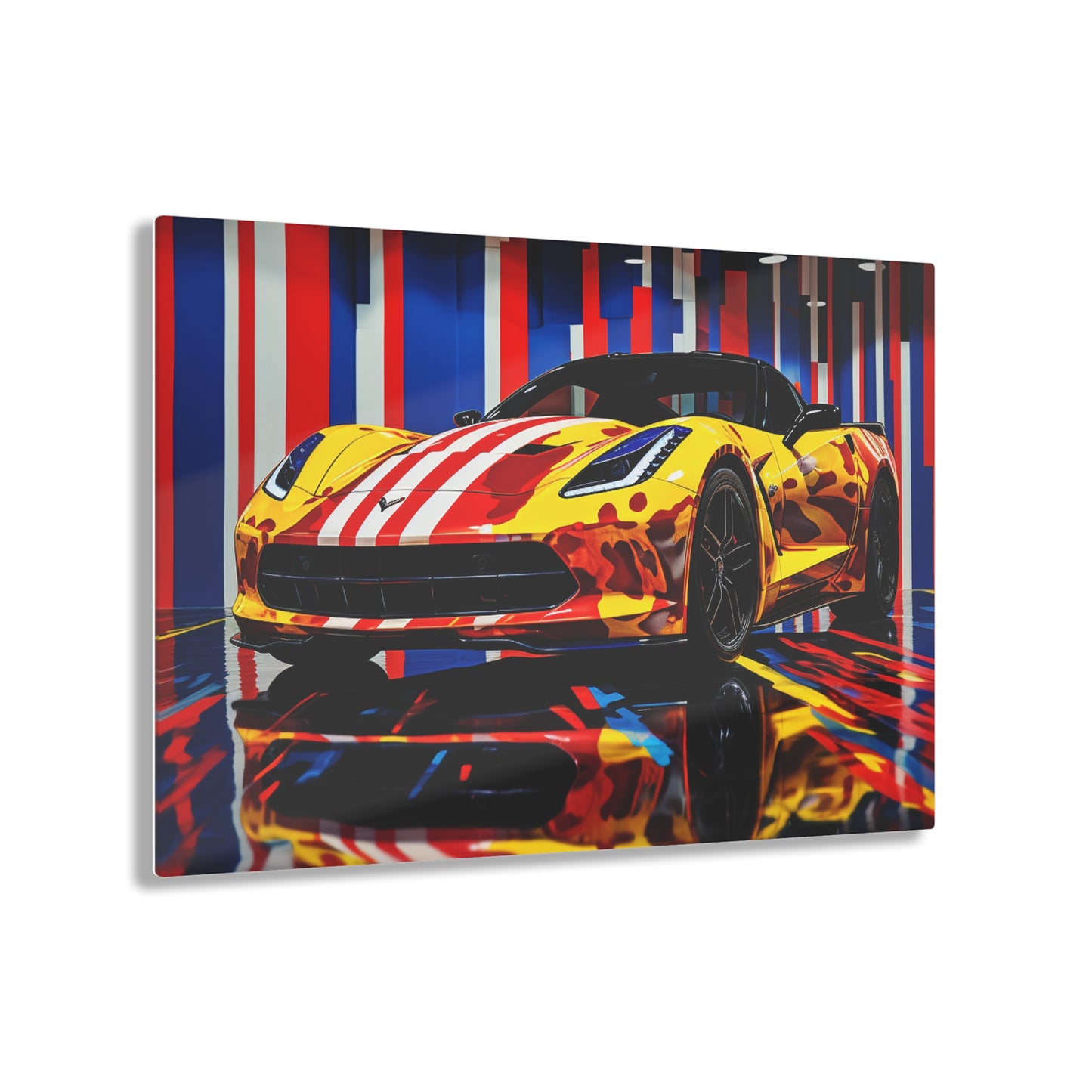 Acrylic Prints Macro Flag Ferrari 4