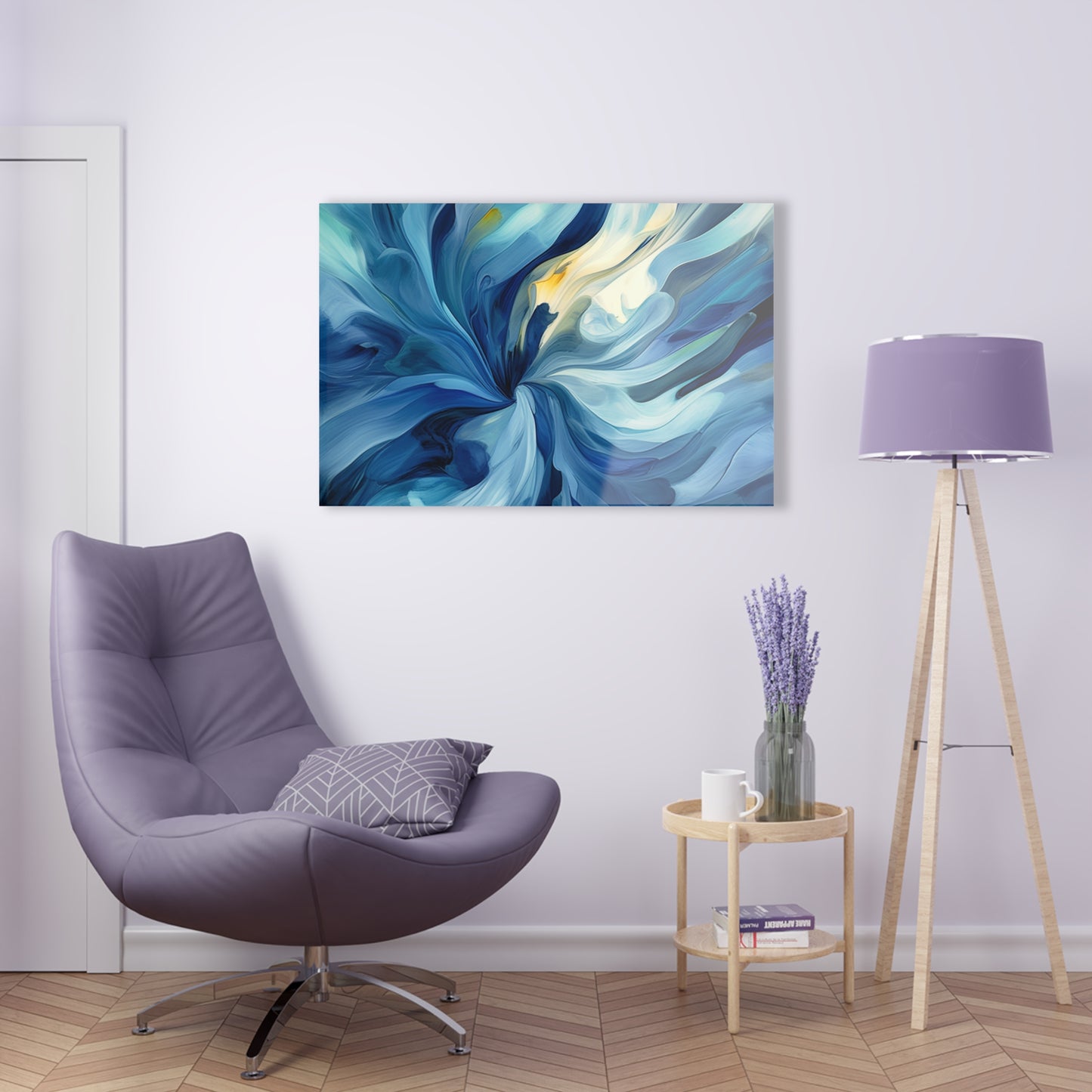 Acrylic Prints Blue Tluip Abstract 4