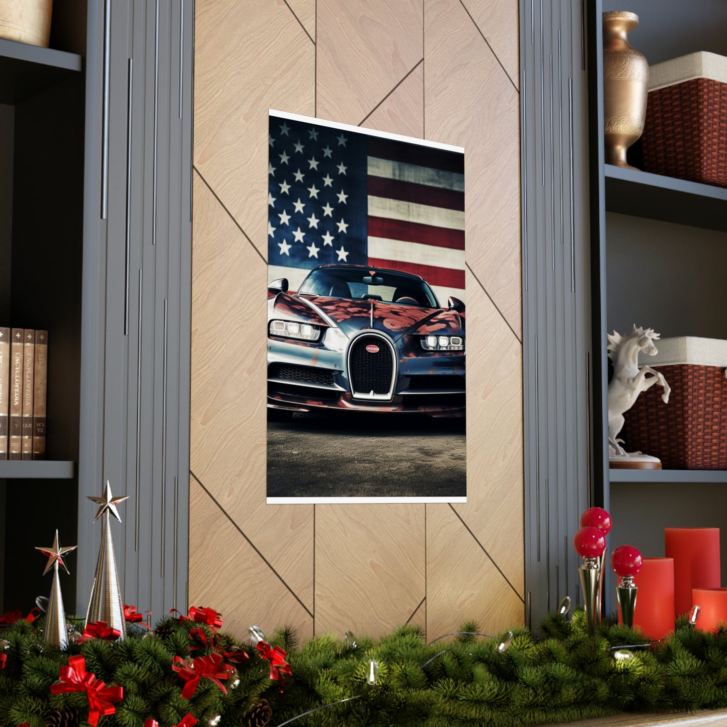 Premium Matte Vertical Posters Bugatti Flag 3