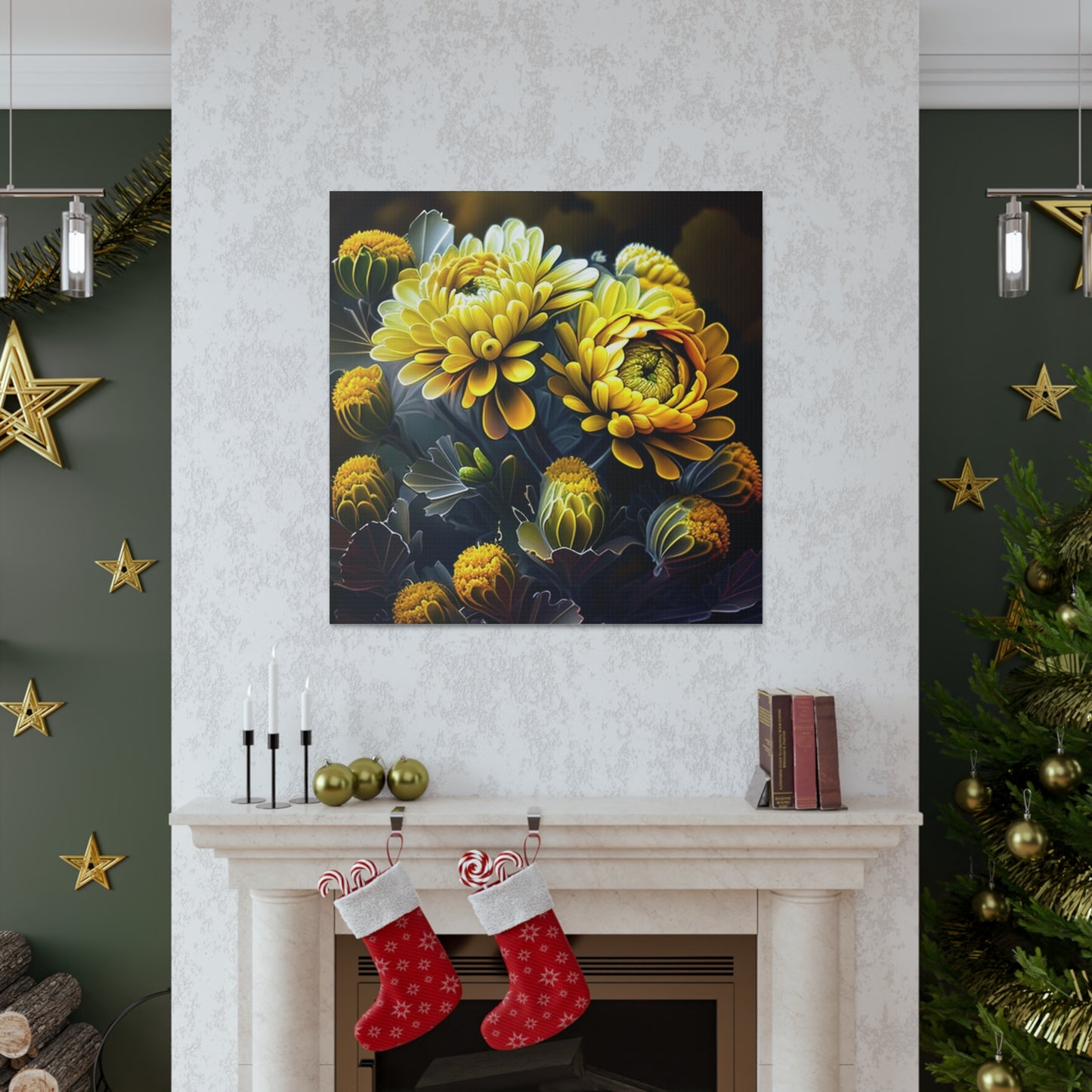 Canvas Gallery Wraps Yellow Hermosas Flores Amarillas 4