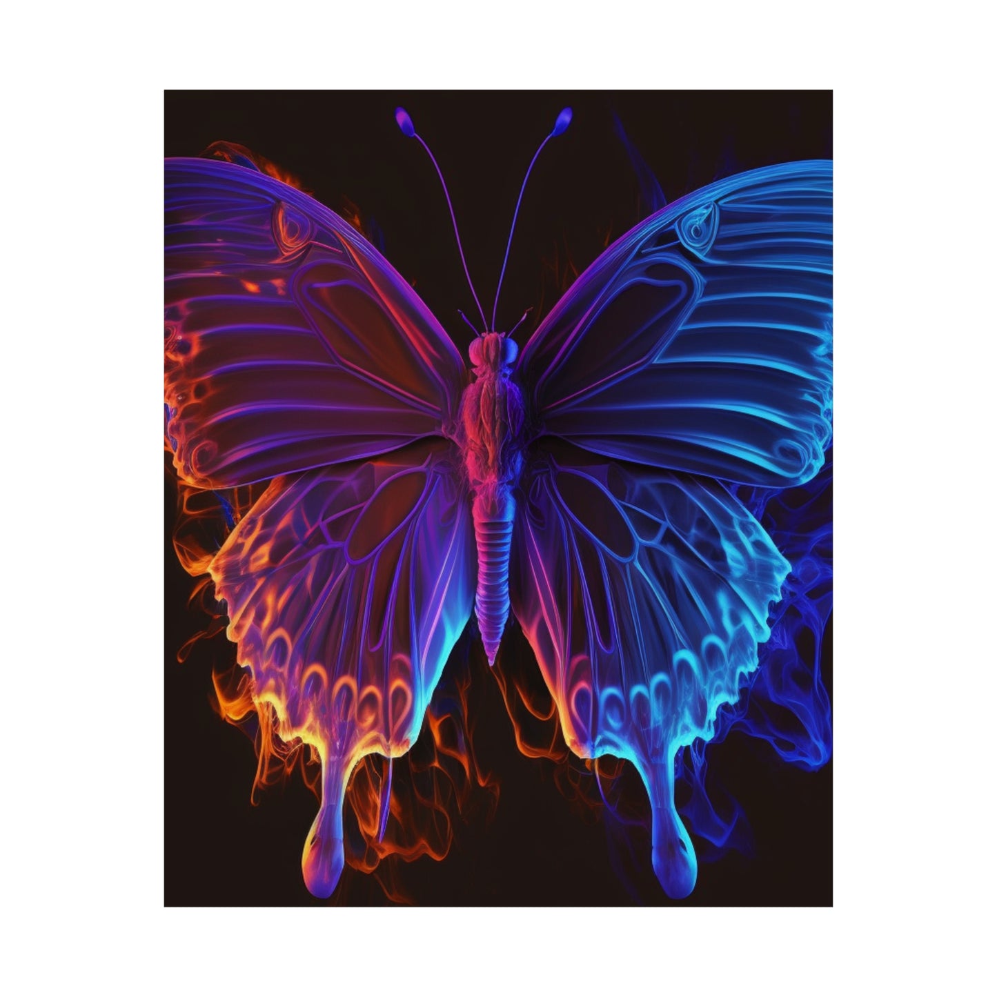 Premium Matte Vertical Posters Thermal Butterfly 1