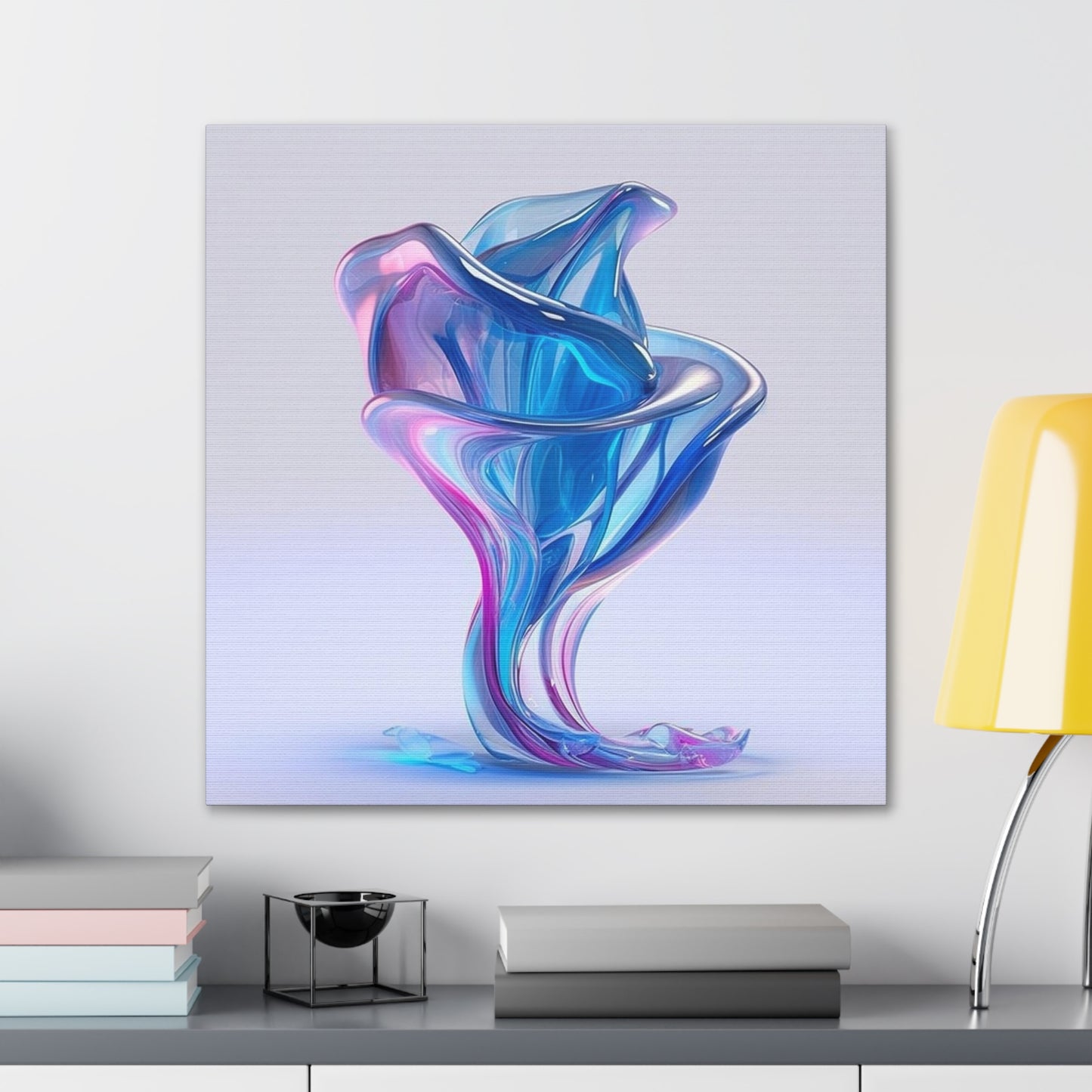 Canvas Gallery Wraps Pink & Blue Tulip Rose 2