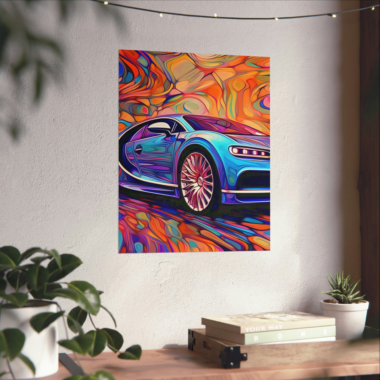 Premium Matte Vertical Posters Bugatti Abstract Concept 3