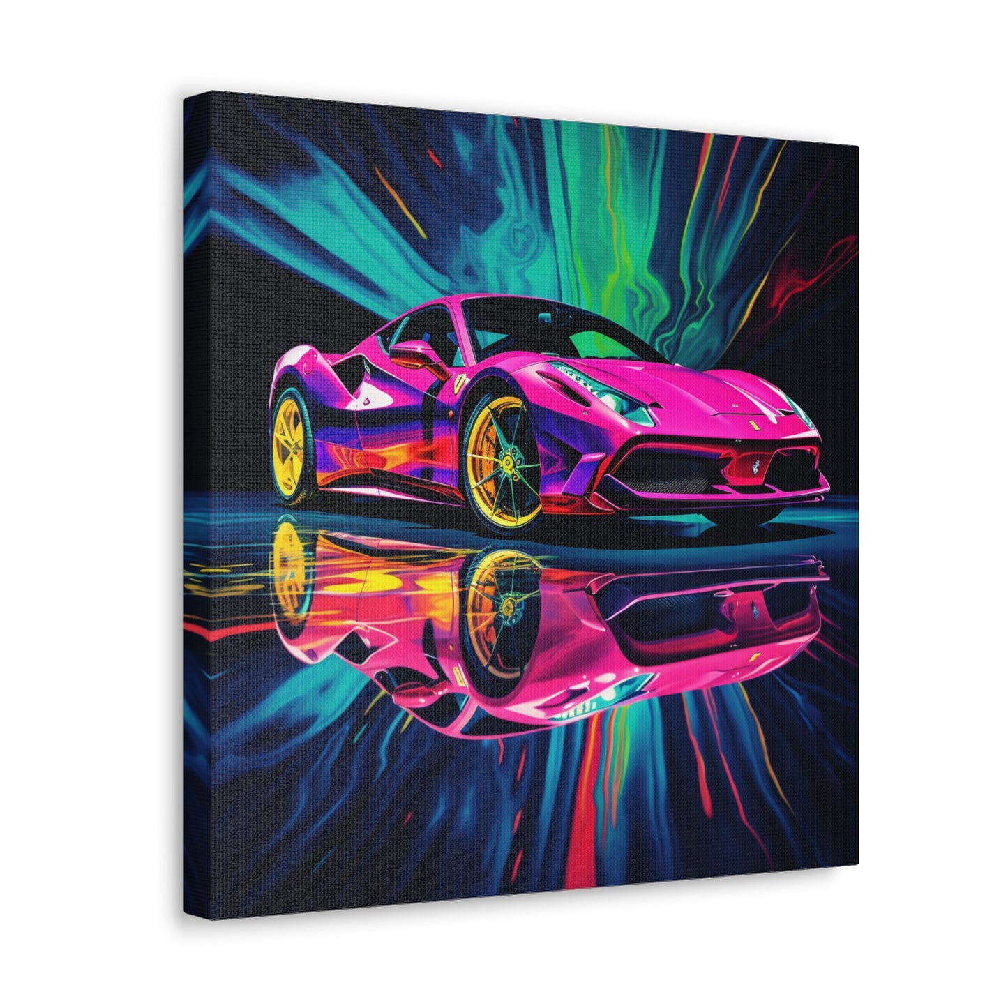 Canvas Gallery Wraps Pink Ferrari Macro 4