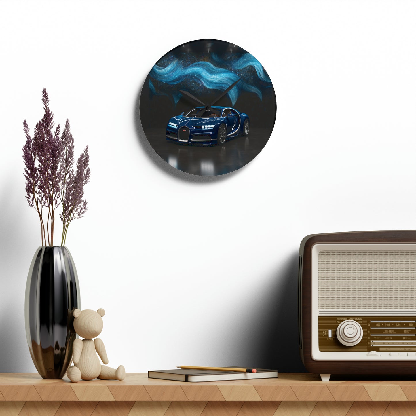 Acrylic Wall Clock Hyper Bugatti 3