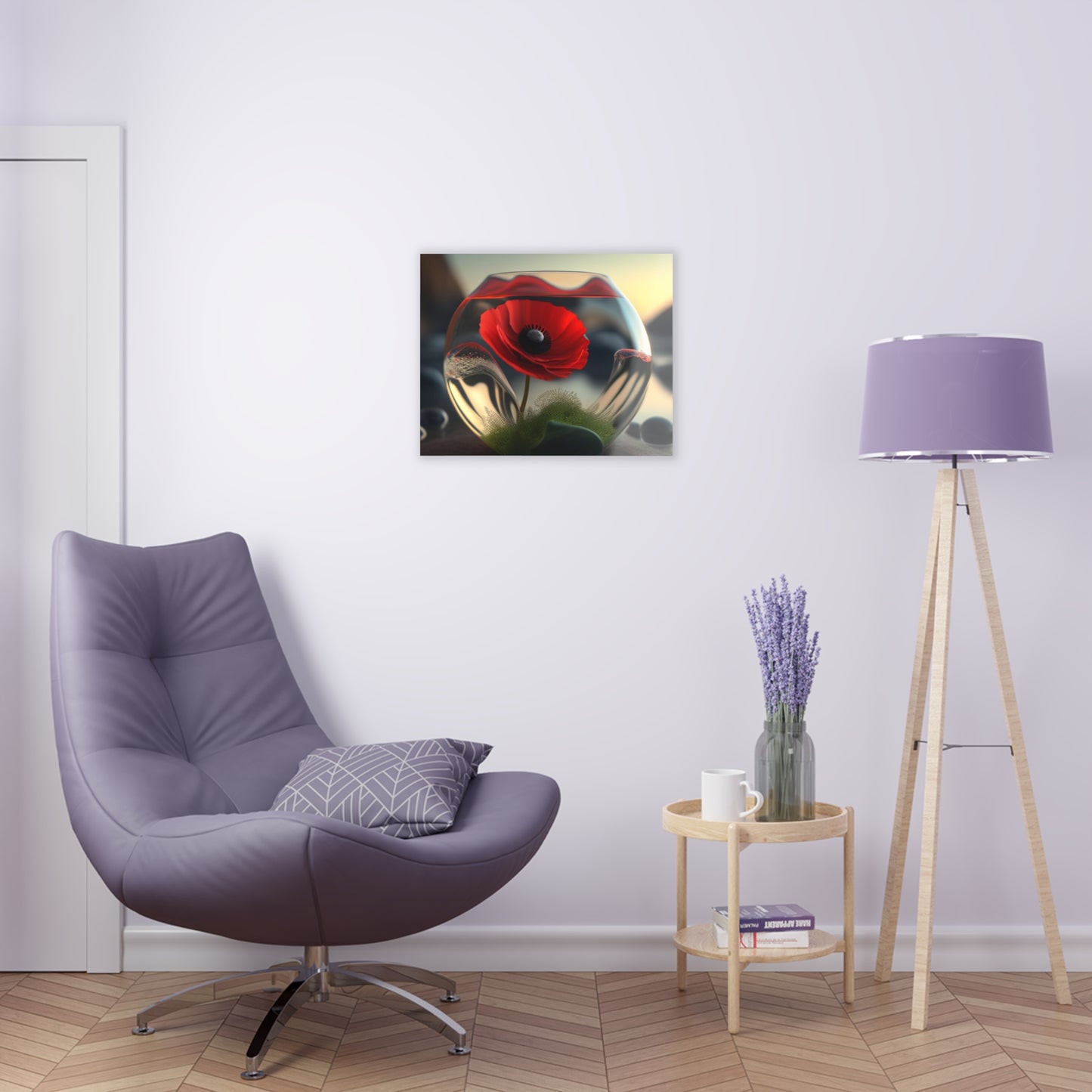 Acrylic Prints Red Anemone in a Vase 3