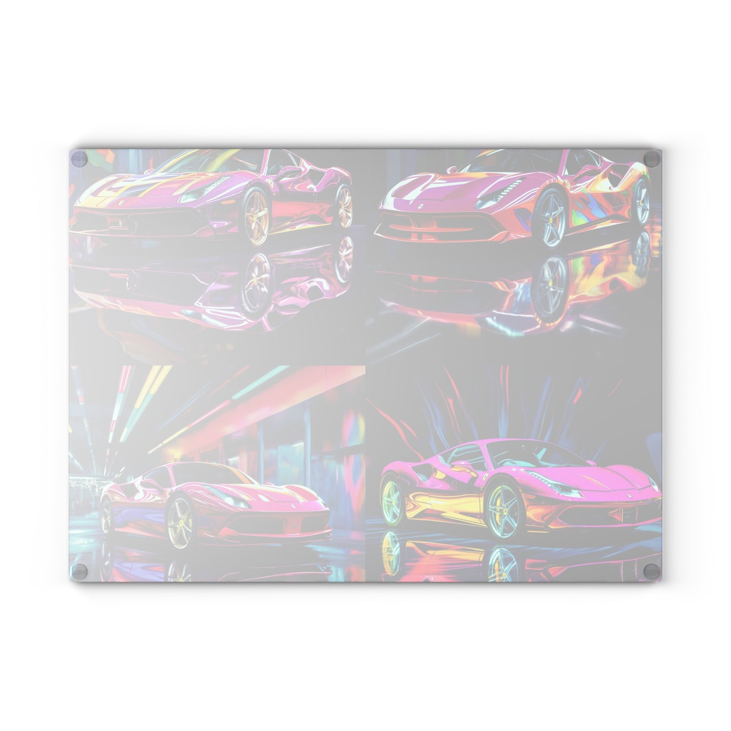 Glass Cutting Board Pink Macro Ferrari 5