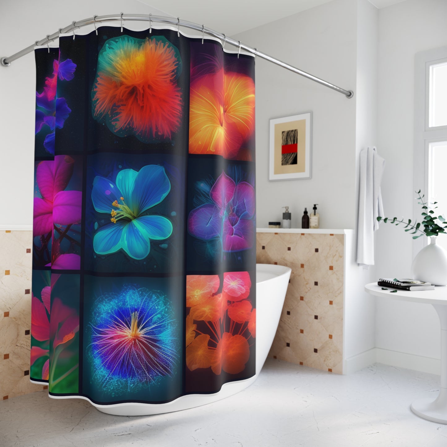 Polyester Shower Curtain Macro Life Photo 4