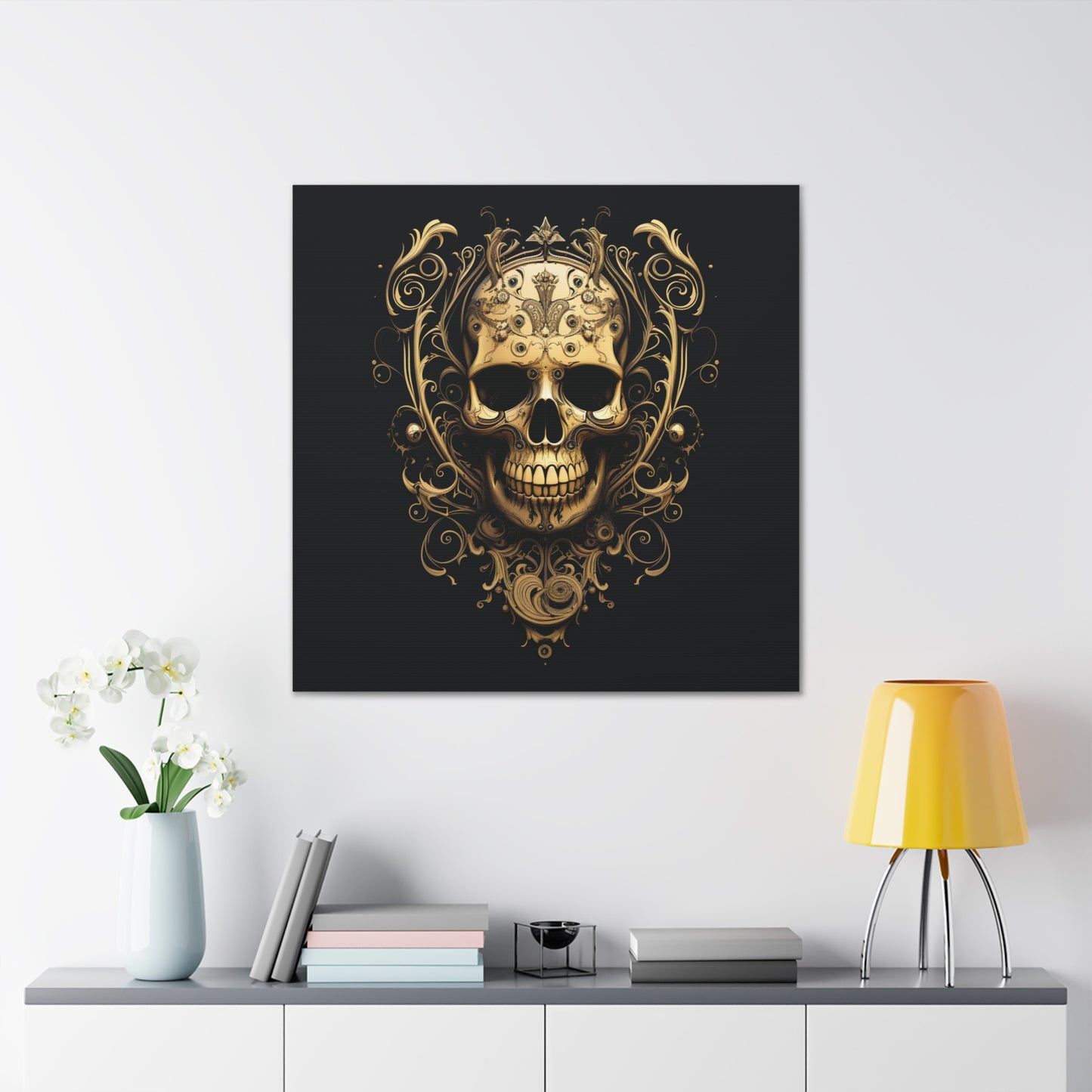 Canvas Gallery Wraps Skull Treble Clef 3