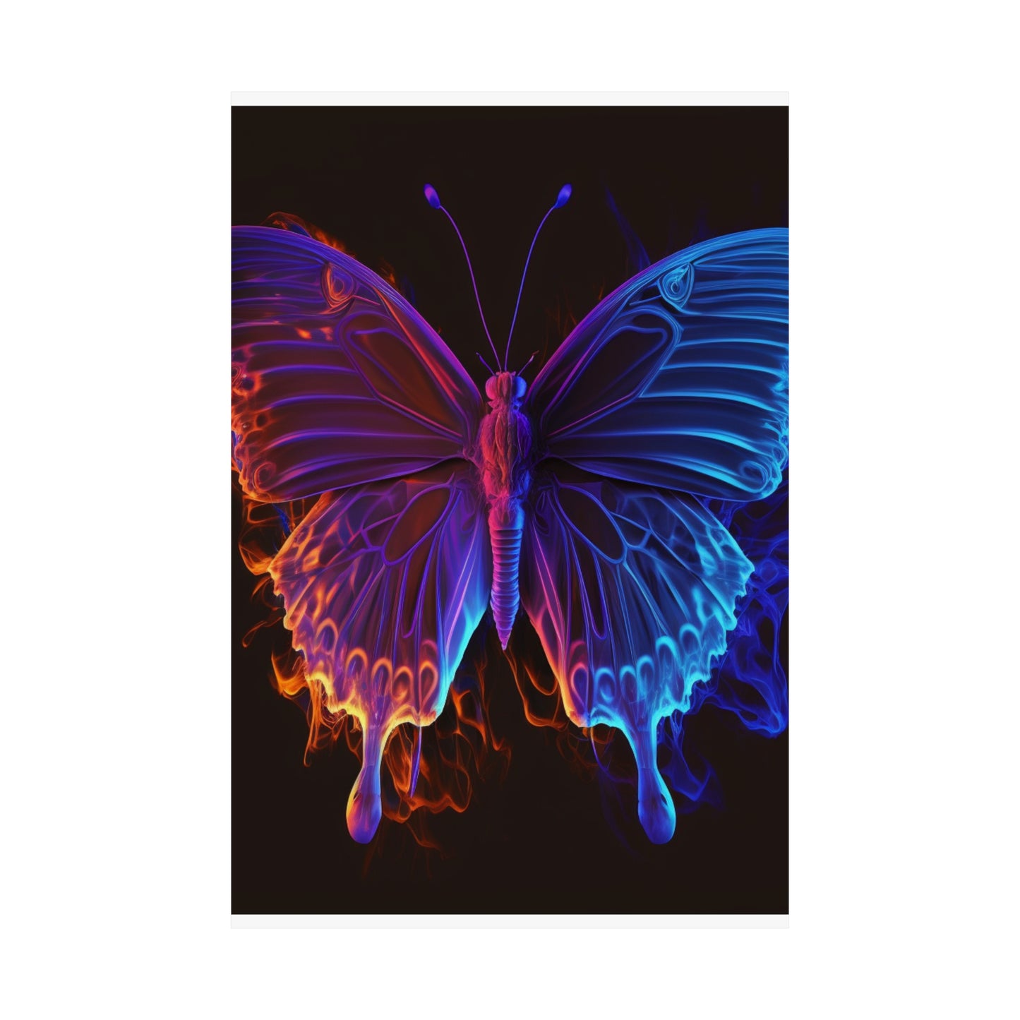 Premium Matte Vertical Posters Thermal Butterfly 1