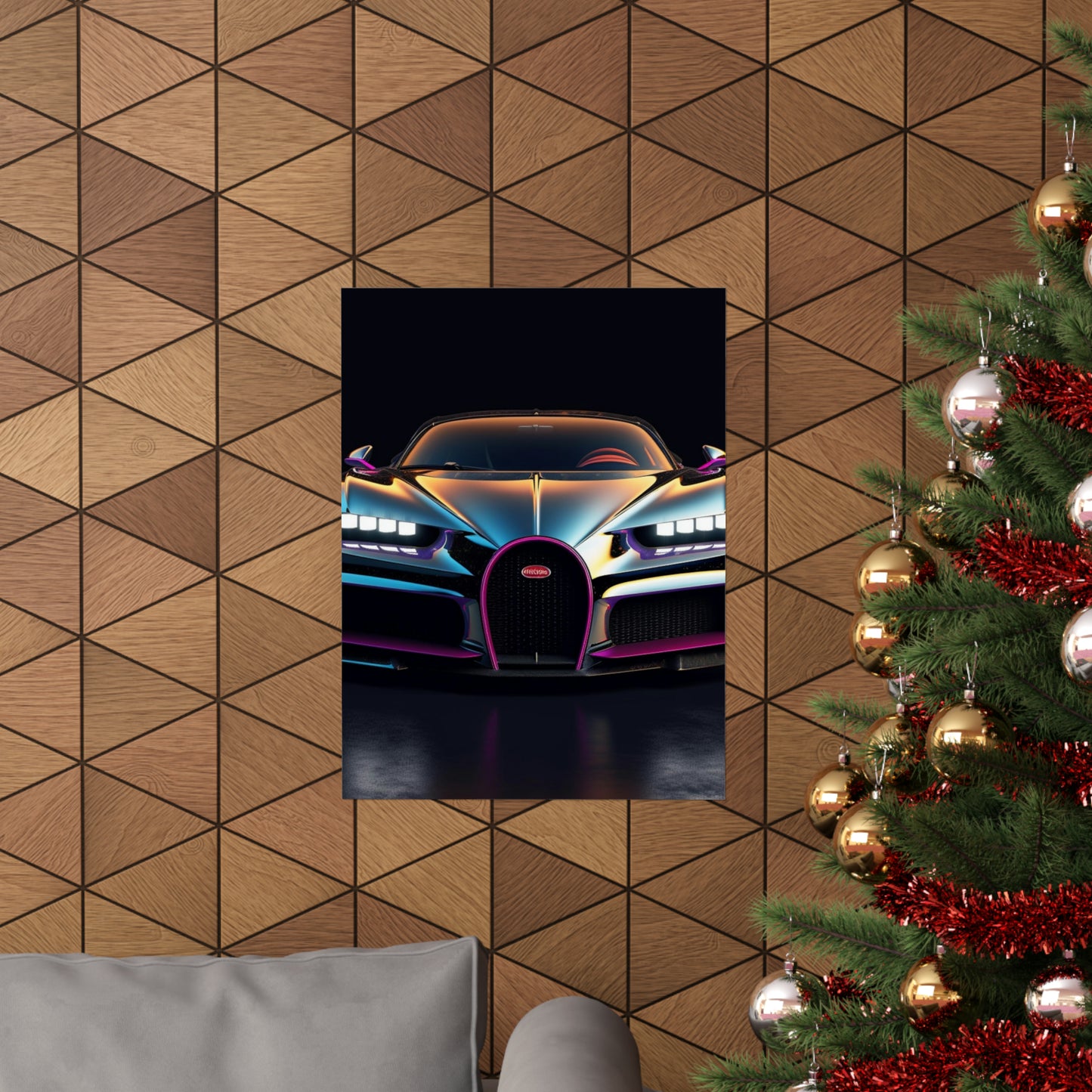 Premium Matte Vertical Posters Hyper Bugatti Chiron 1