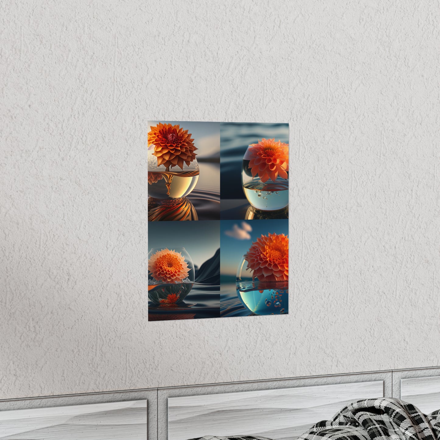 Premium Matte Vertical Posters Dahlia Orange 5