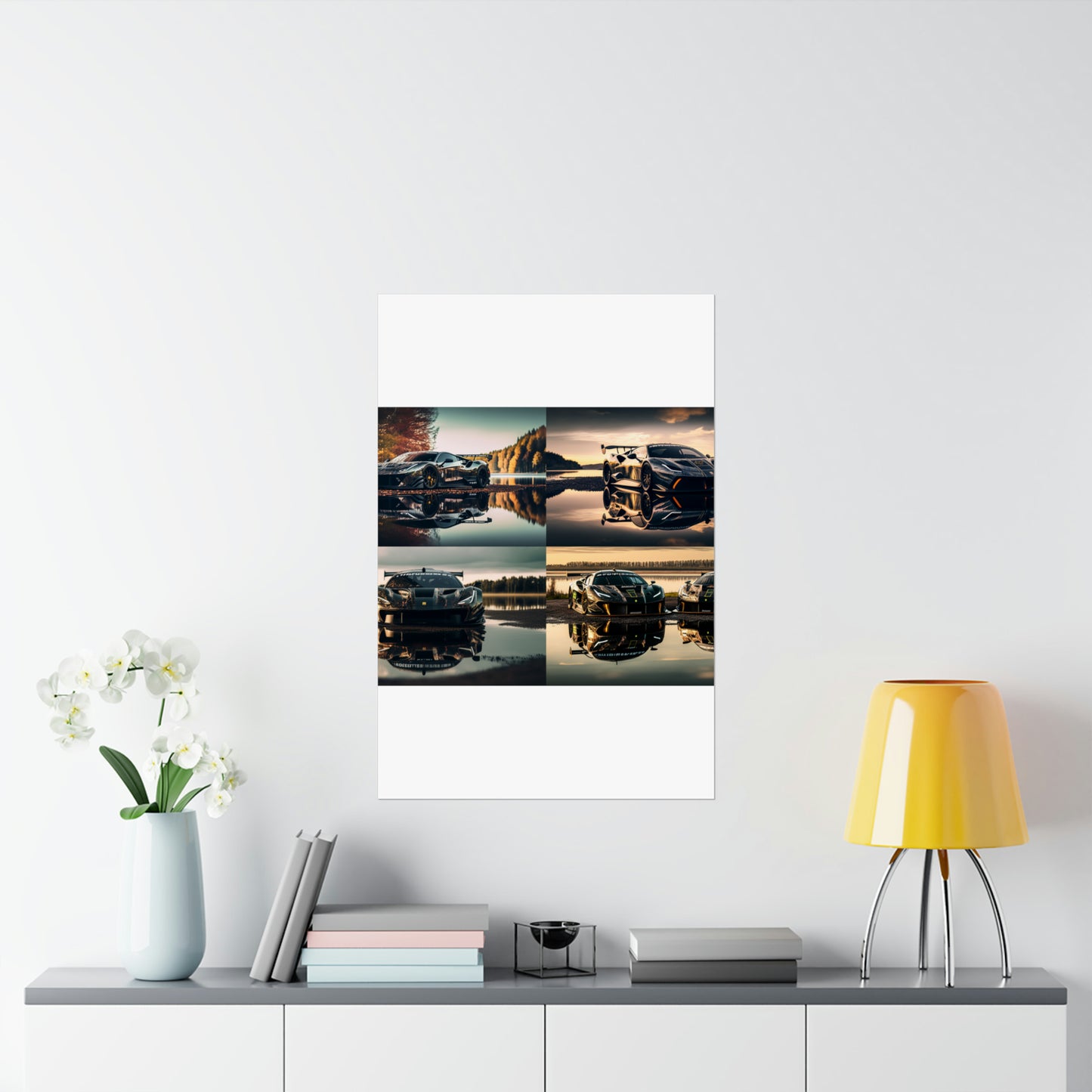 Premium Matte Vertical Posters Ferrari Lake 5