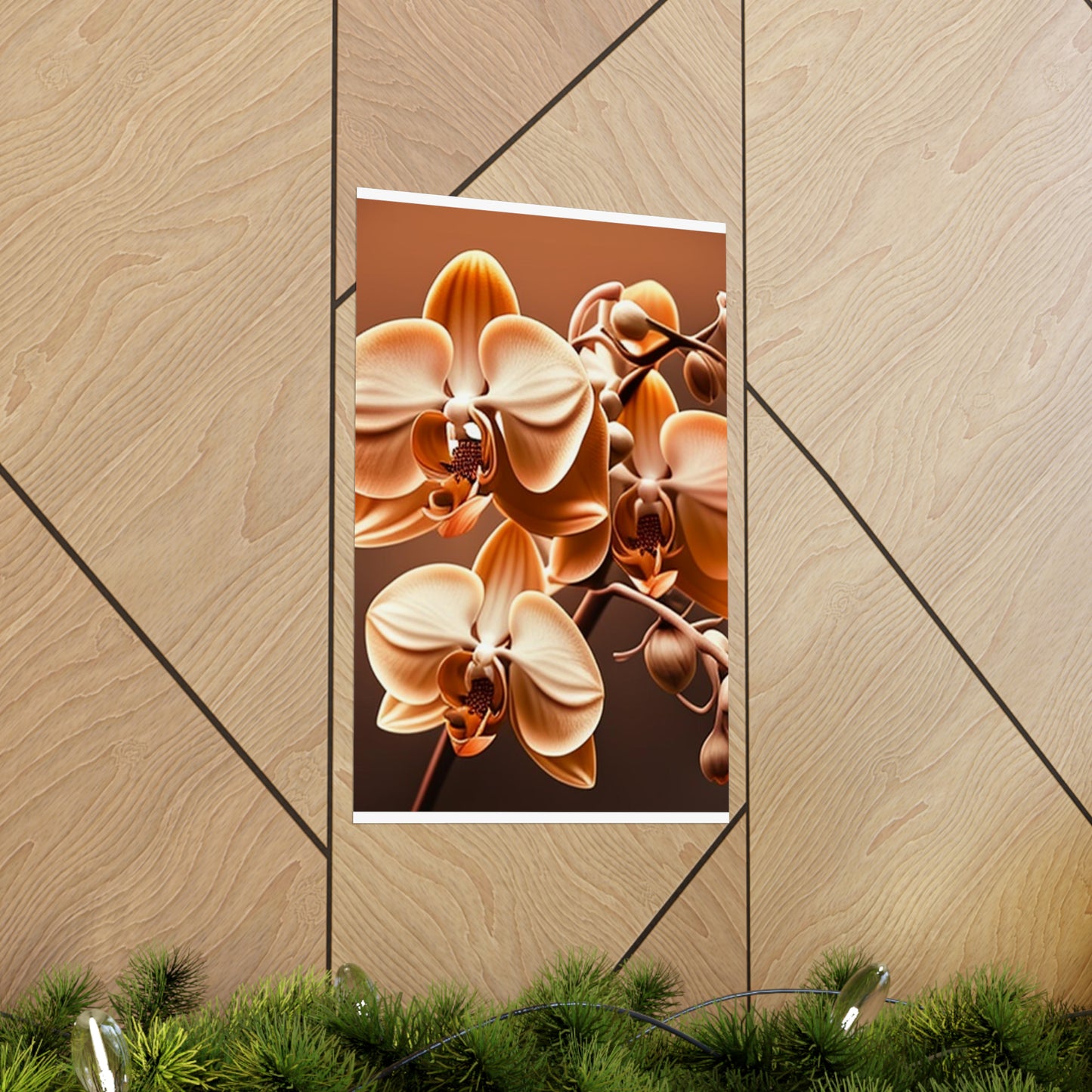 Premium Matte Vertical Posters orchid pedals 3