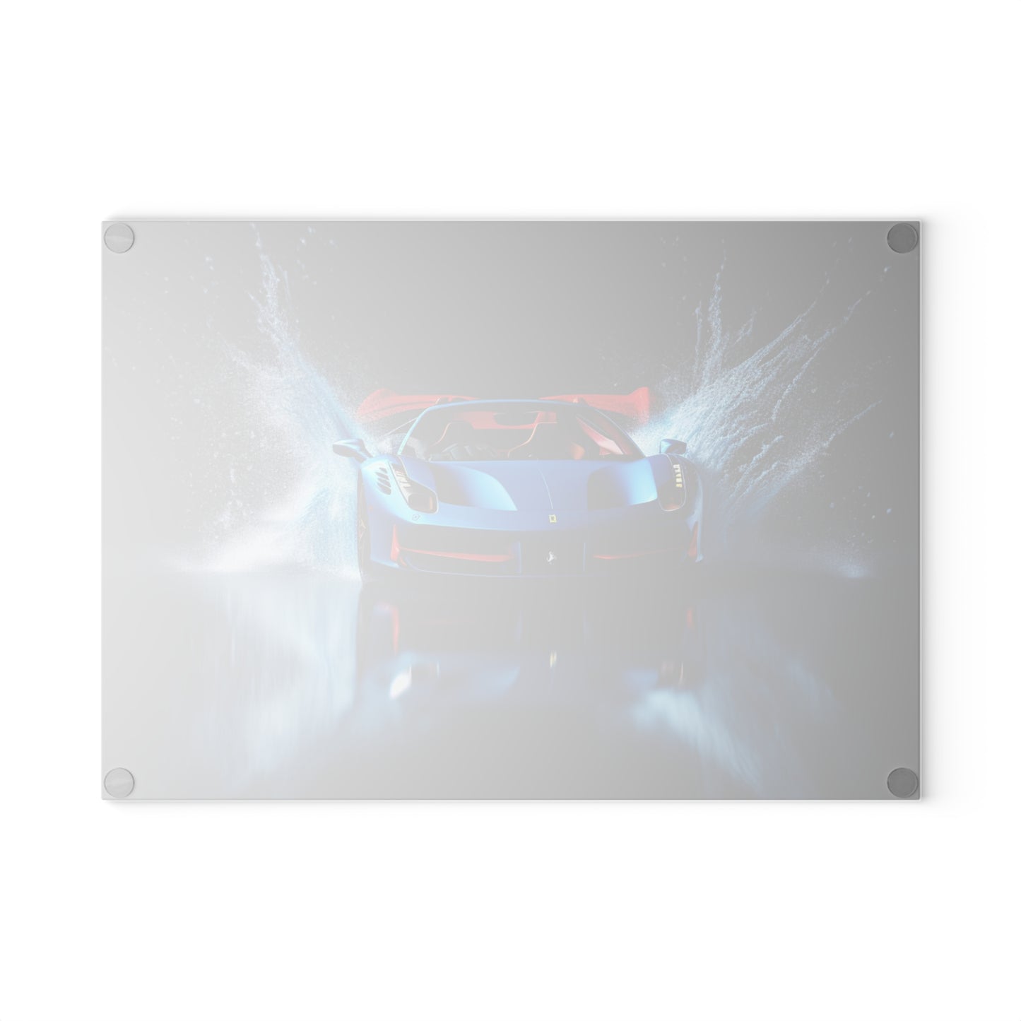 Glass Cutting Board Ferrari Water Splash 1