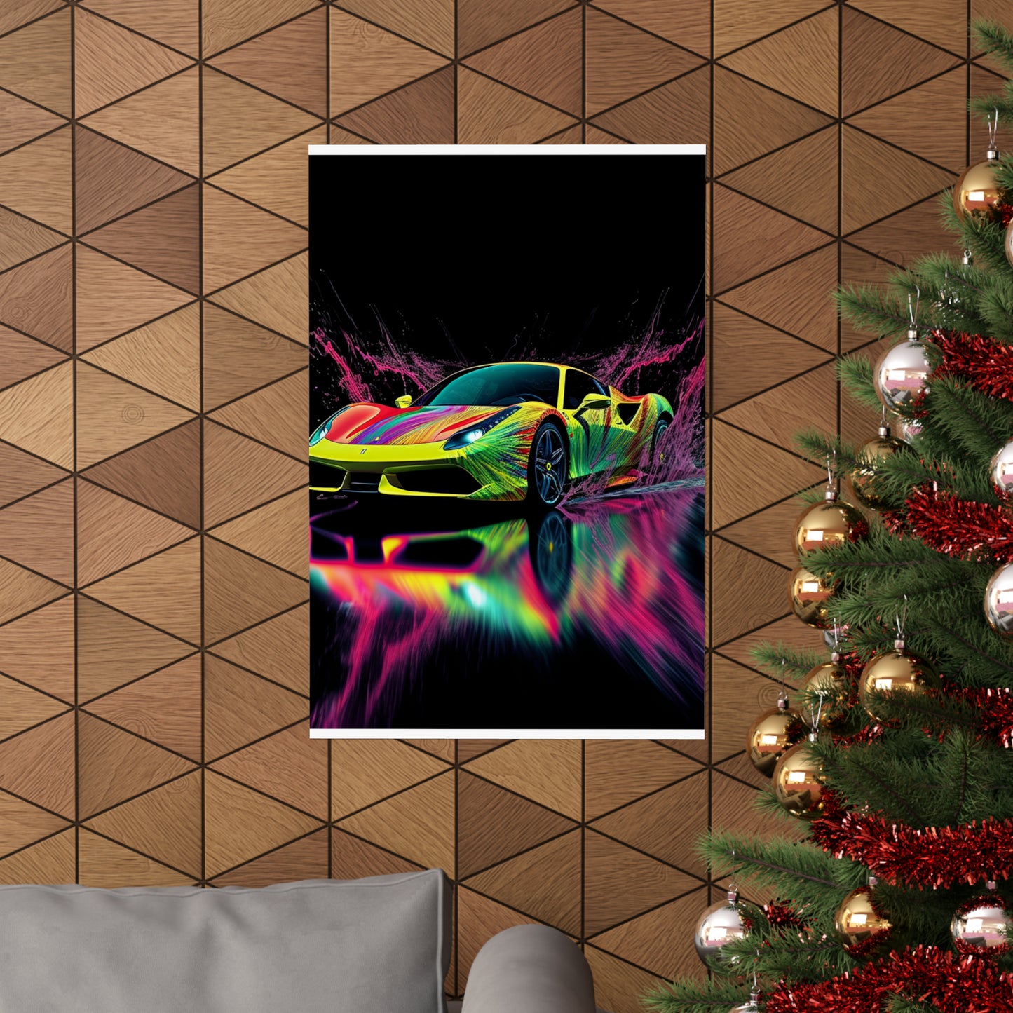 Premium Matte Vertical Posters Ferrari Fusion Water 2