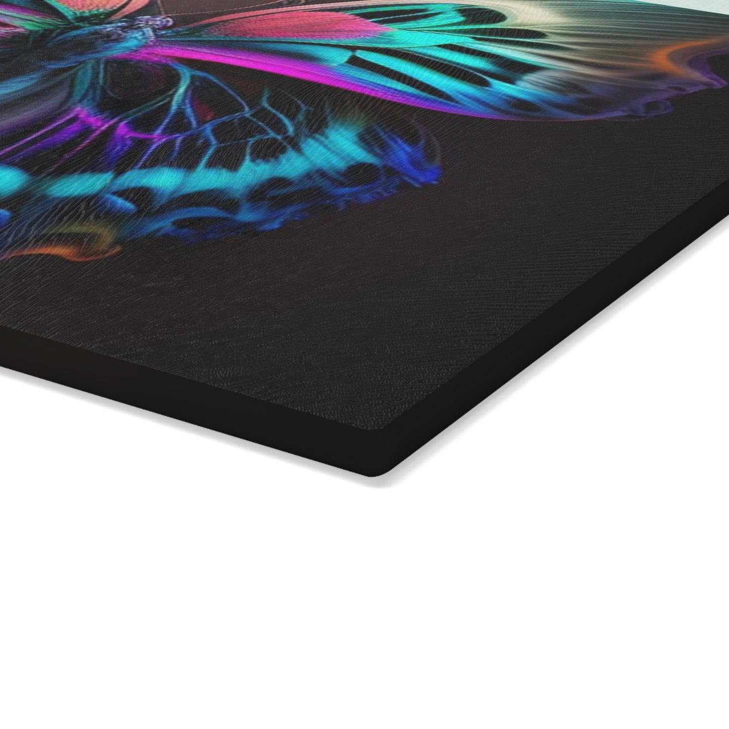 Glass Cutting Board Neon Butterfly Fusion 1