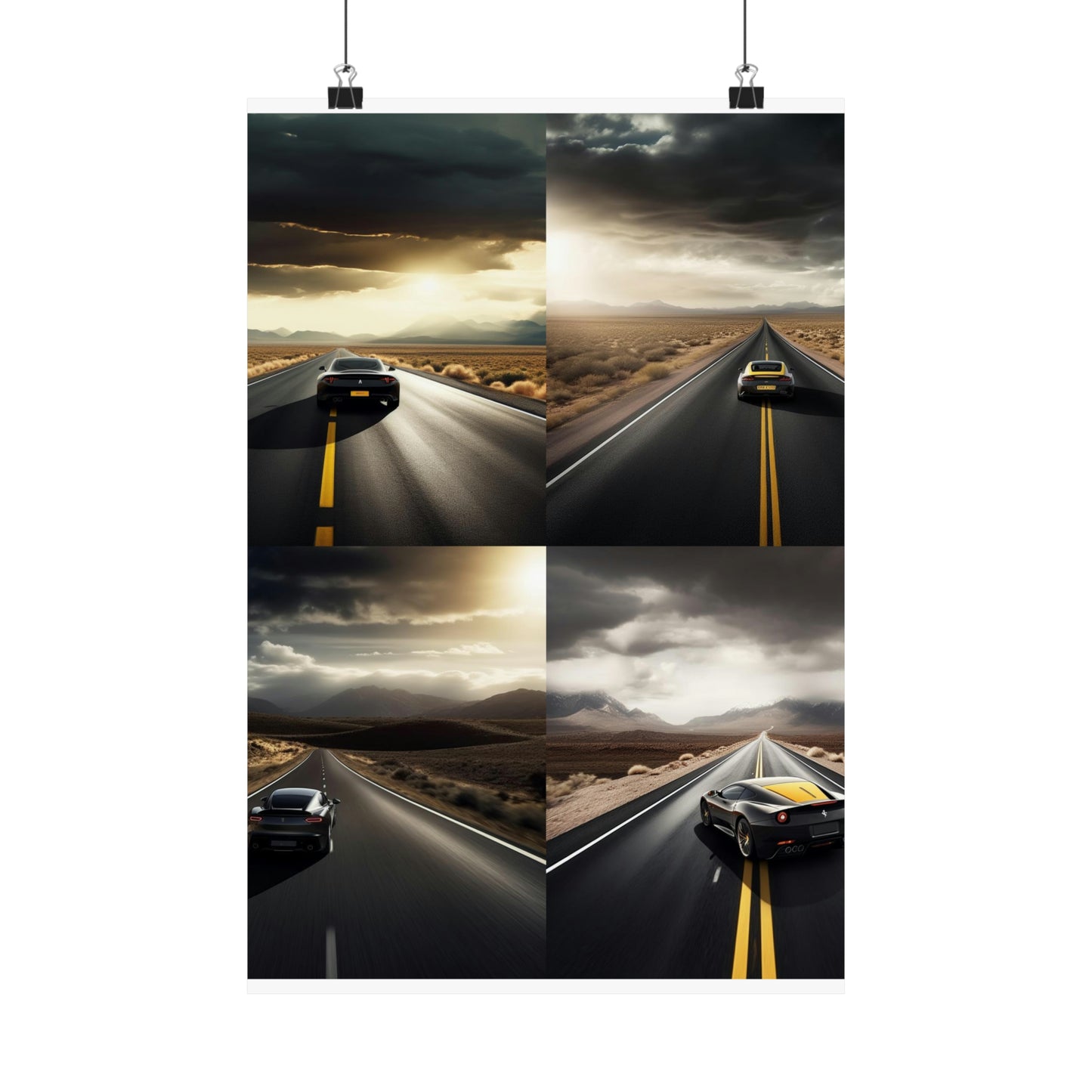 Premium Matte Vertical Posters Ferrari Road 5