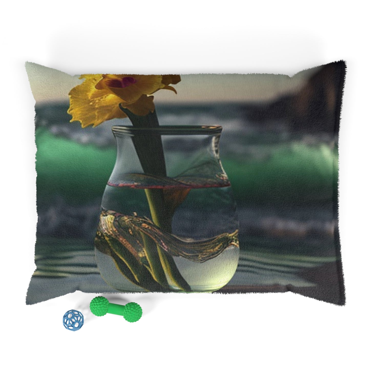 Pet Bed Yellow Gladiolus glass 1