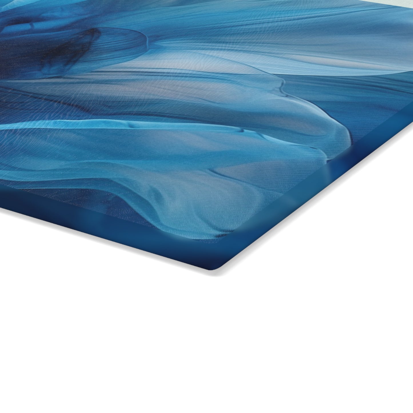 Glass Cutting Board Blue Tluip Abstract 2